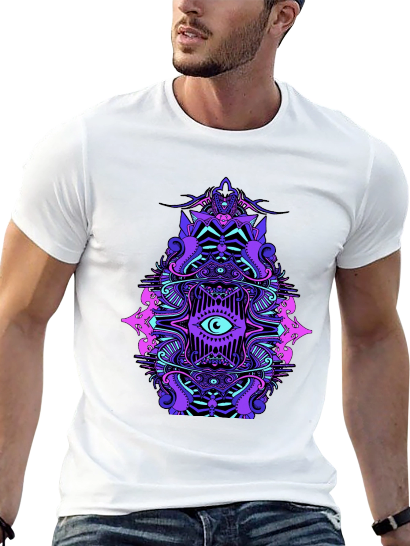 Eye-Catching Psychedelic Graphic Tee
