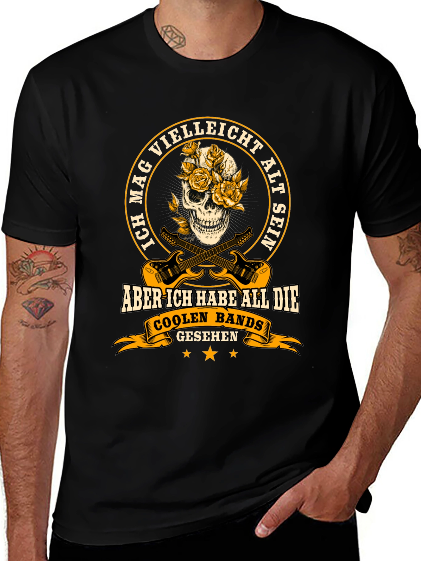 Cool Bands Skull T-Shirt - German Text