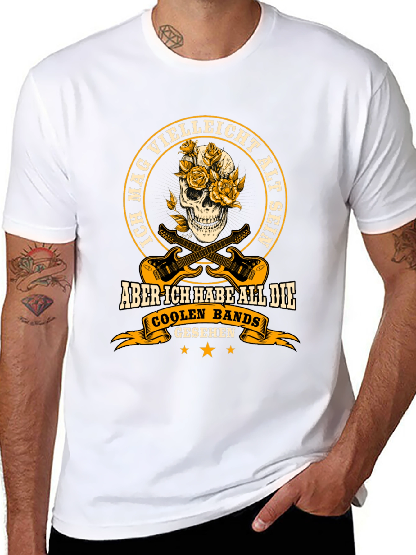Cool Bands Skull T-Shirt - German Text