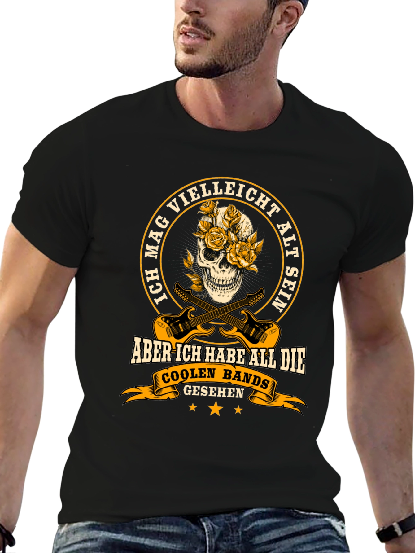 Cool Bands Skull T-Shirt - German Text