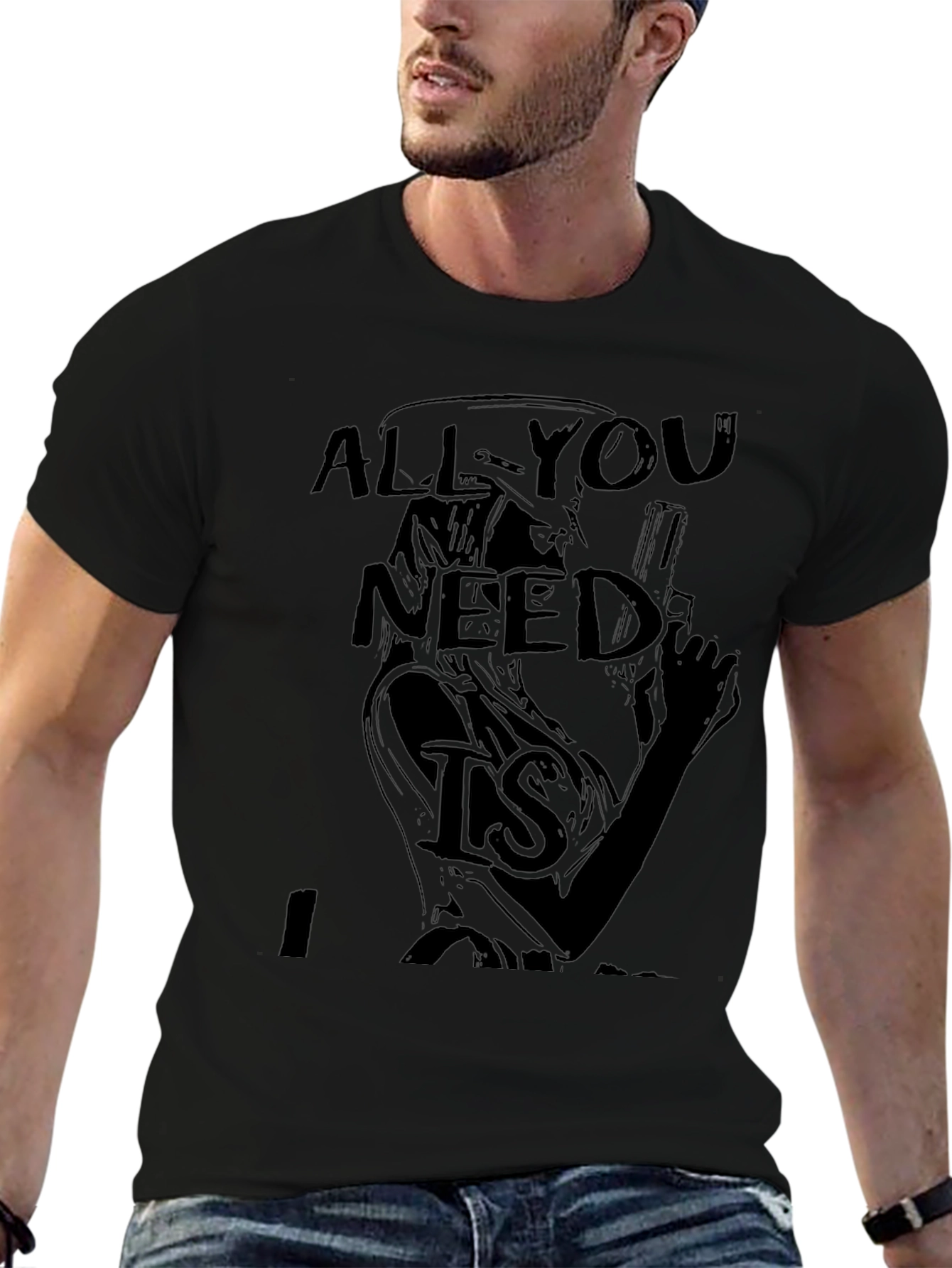 All You Need Is T-Shirt - Graphic Print Tee
