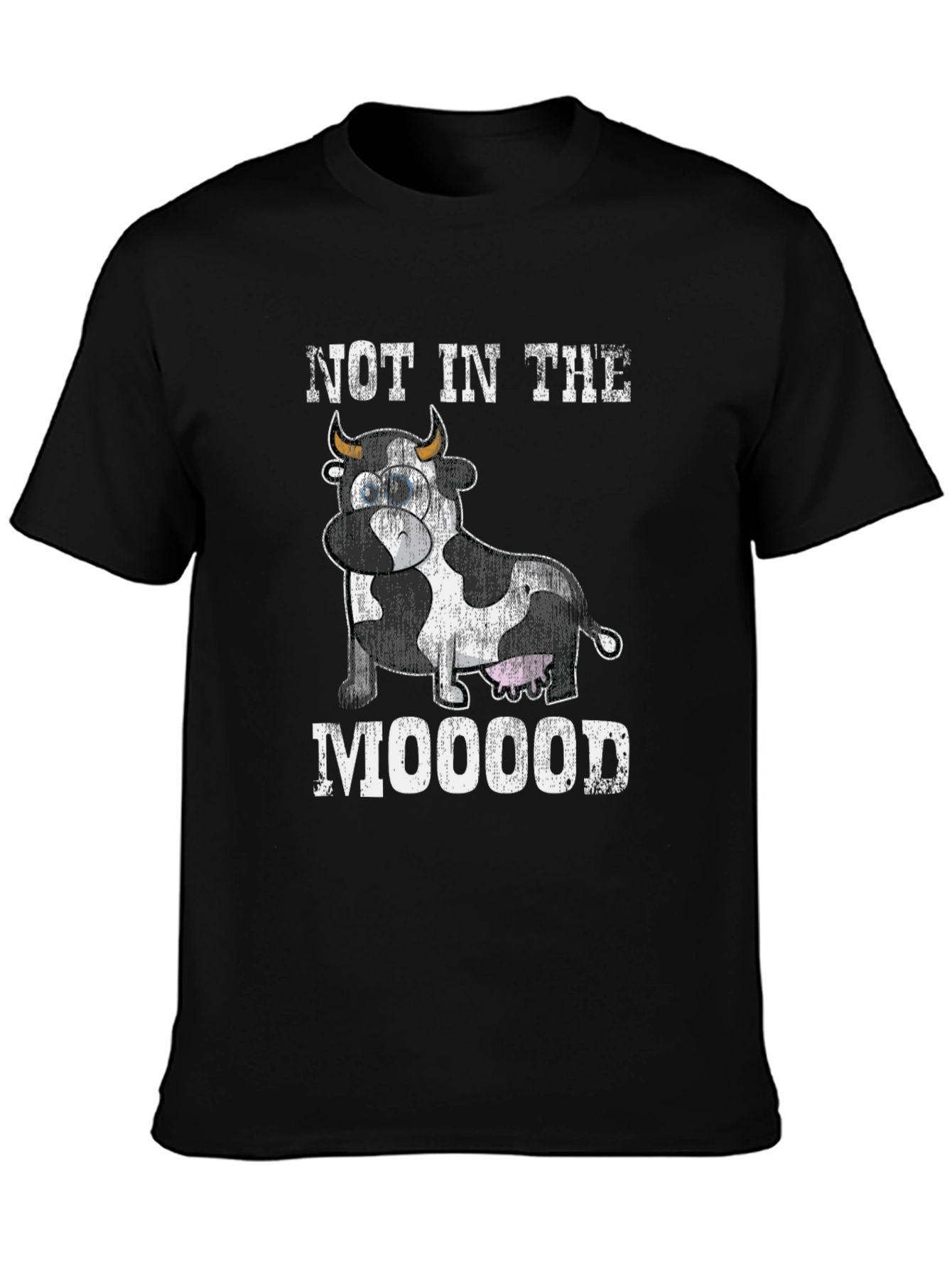 Not In The Mooood Cow Graphic Tee