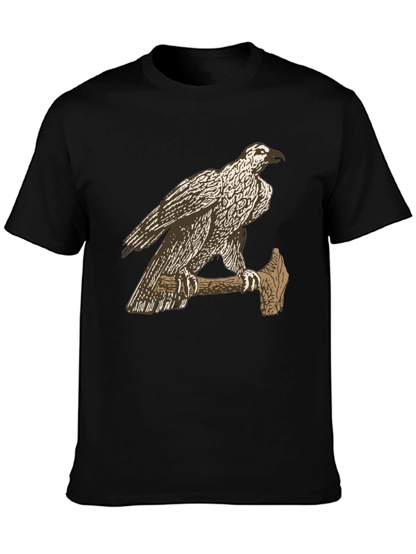 Eagle on Axe Black T-Shirt - Unique Graphic Tee
