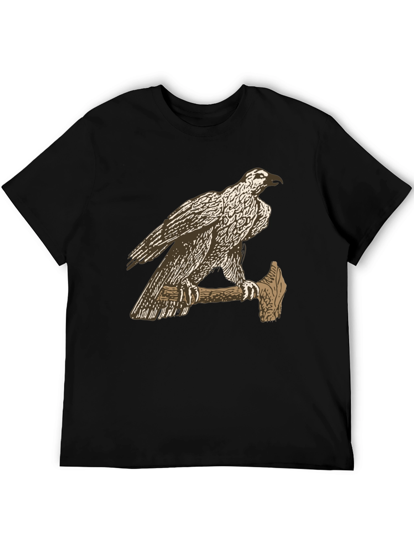 Eagle on Axe Black T-Shirt - Unique Graphic Tee