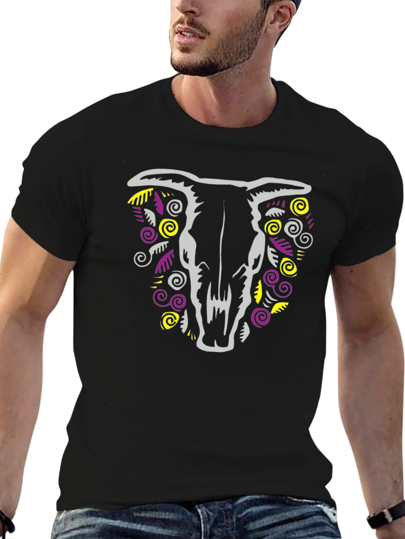 Skull Graphic T-Shirt - Trendy Mens Tee