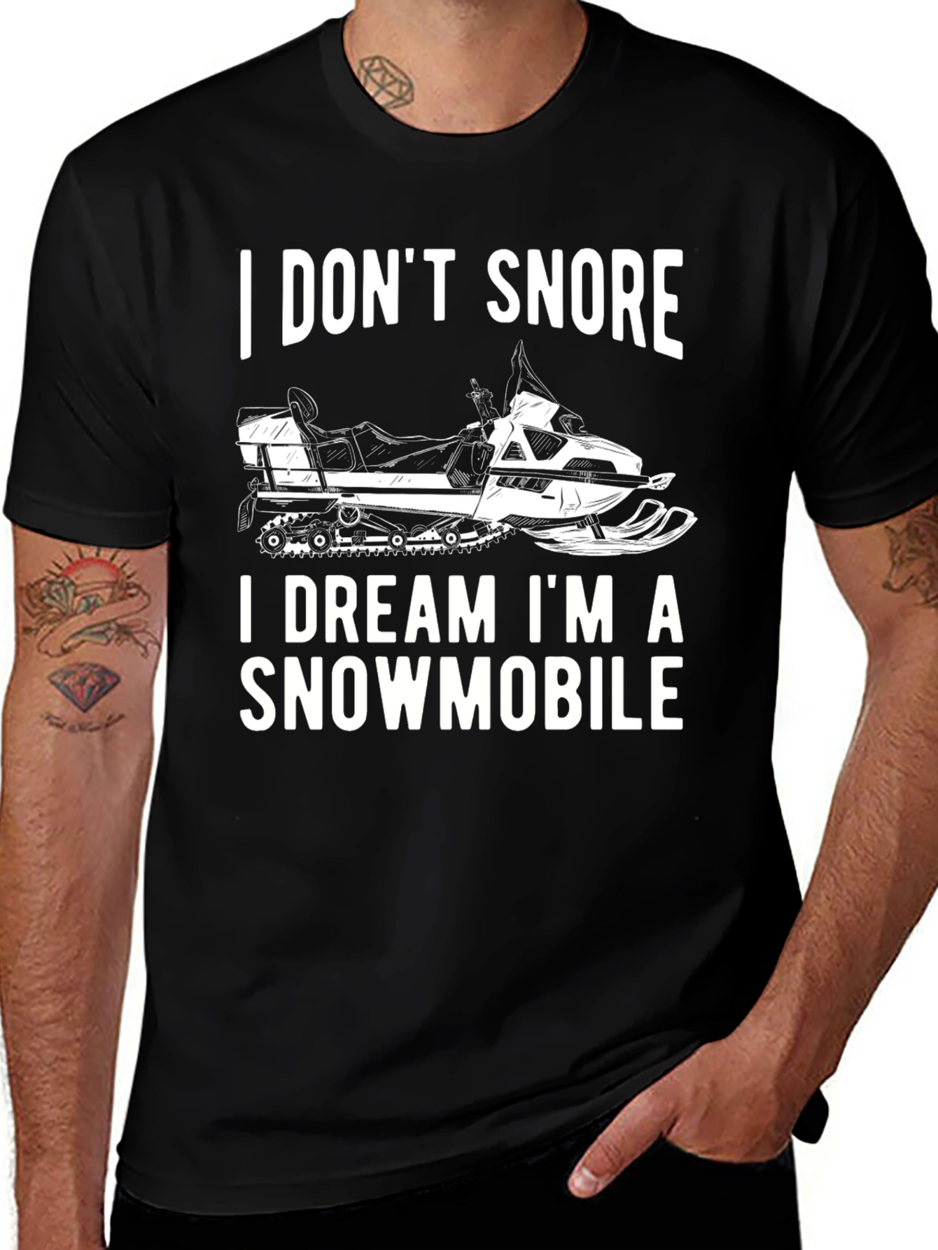 Funny Snowmobile T-Shirt - I Dont Snore