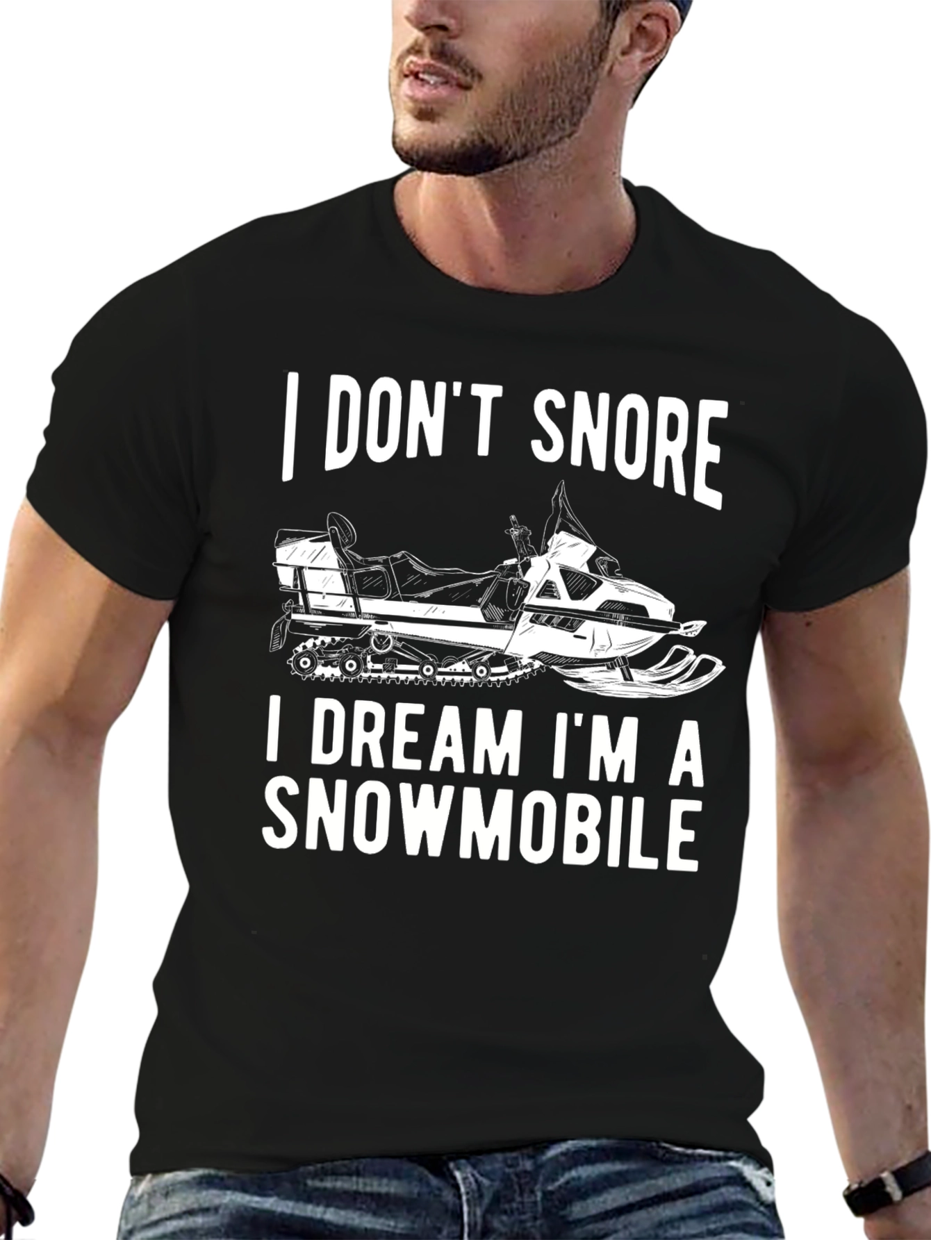 Funny Snowmobile T-Shirt - I Dont Snore