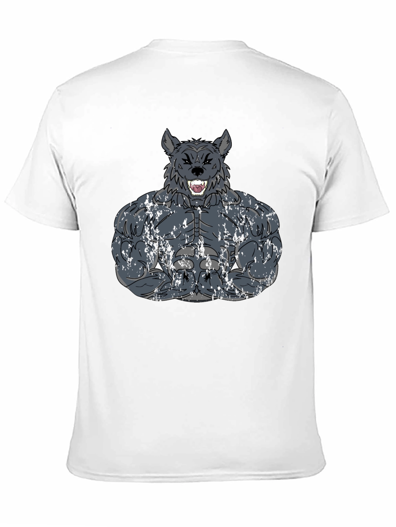 Wolf Muscle Graphic Tee - Mens Black T-Shirt