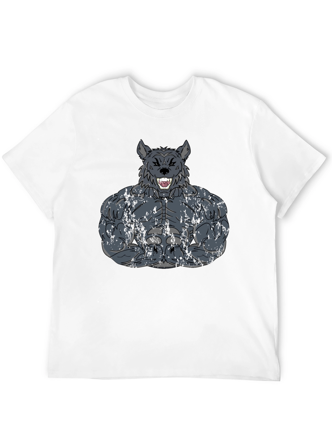 Wolf Muscle Graphic Tee - Mens Black T-Shirt