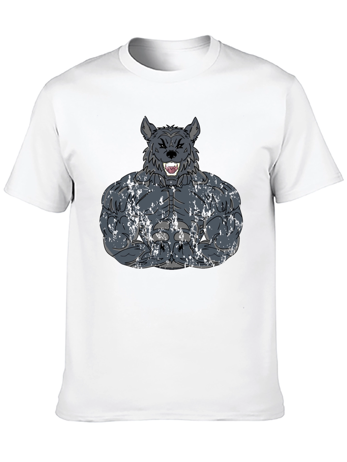 Wolf Muscle Graphic Tee - Mens Black T-Shirt