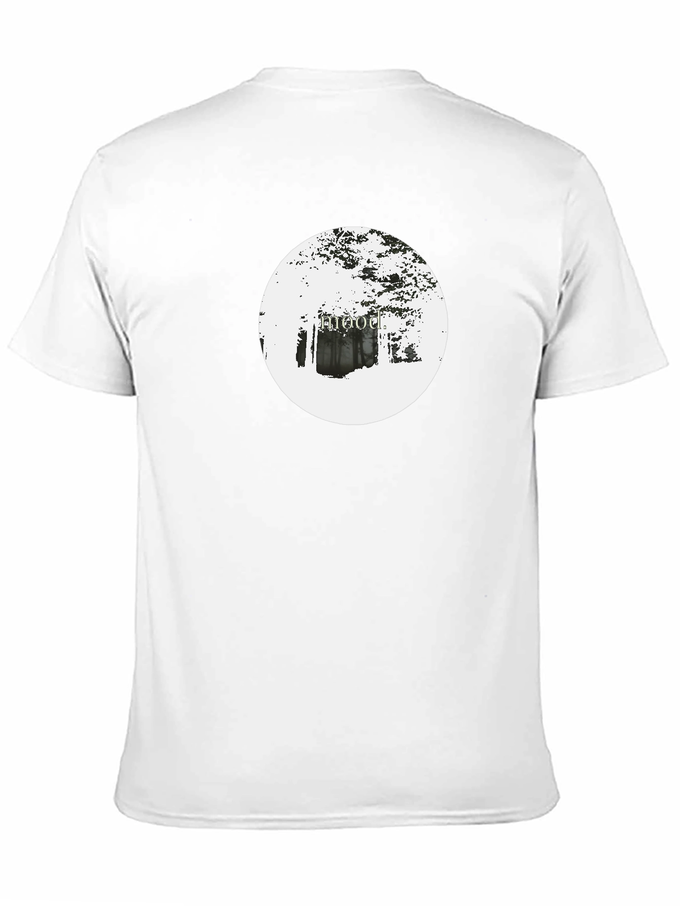 Black T-Shirt with Hooded Circle Design
