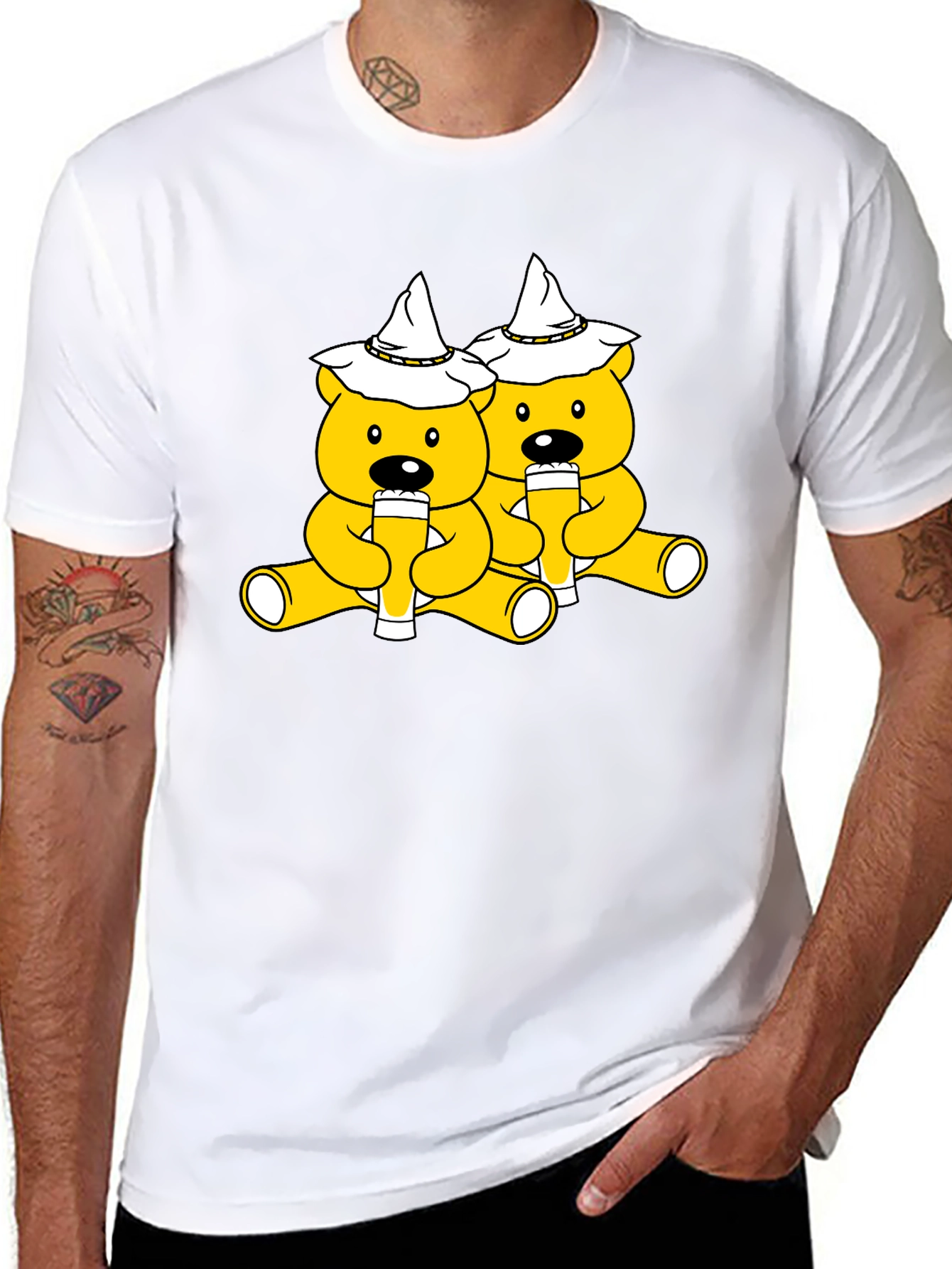 Oktoberfest Bears Black T-Shirt