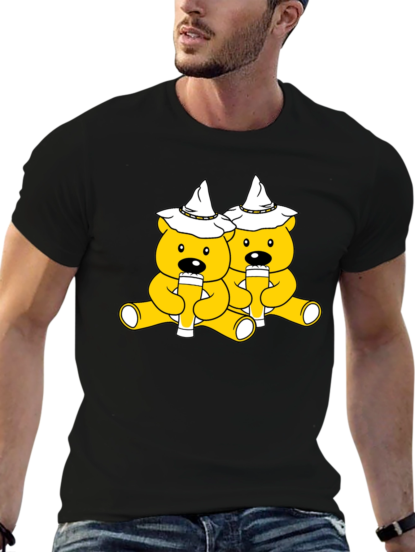 Oktoberfest Bears Black T-Shirt