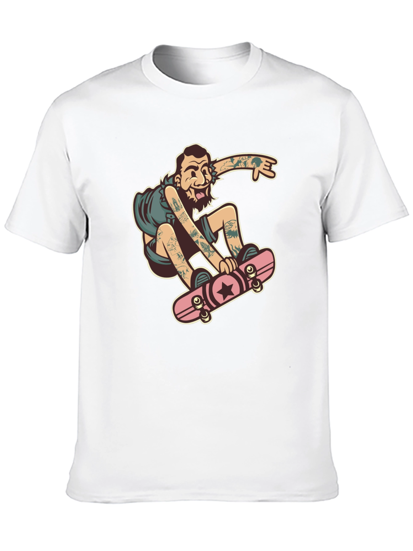 Skater Dude Graphic Black T-Shirt