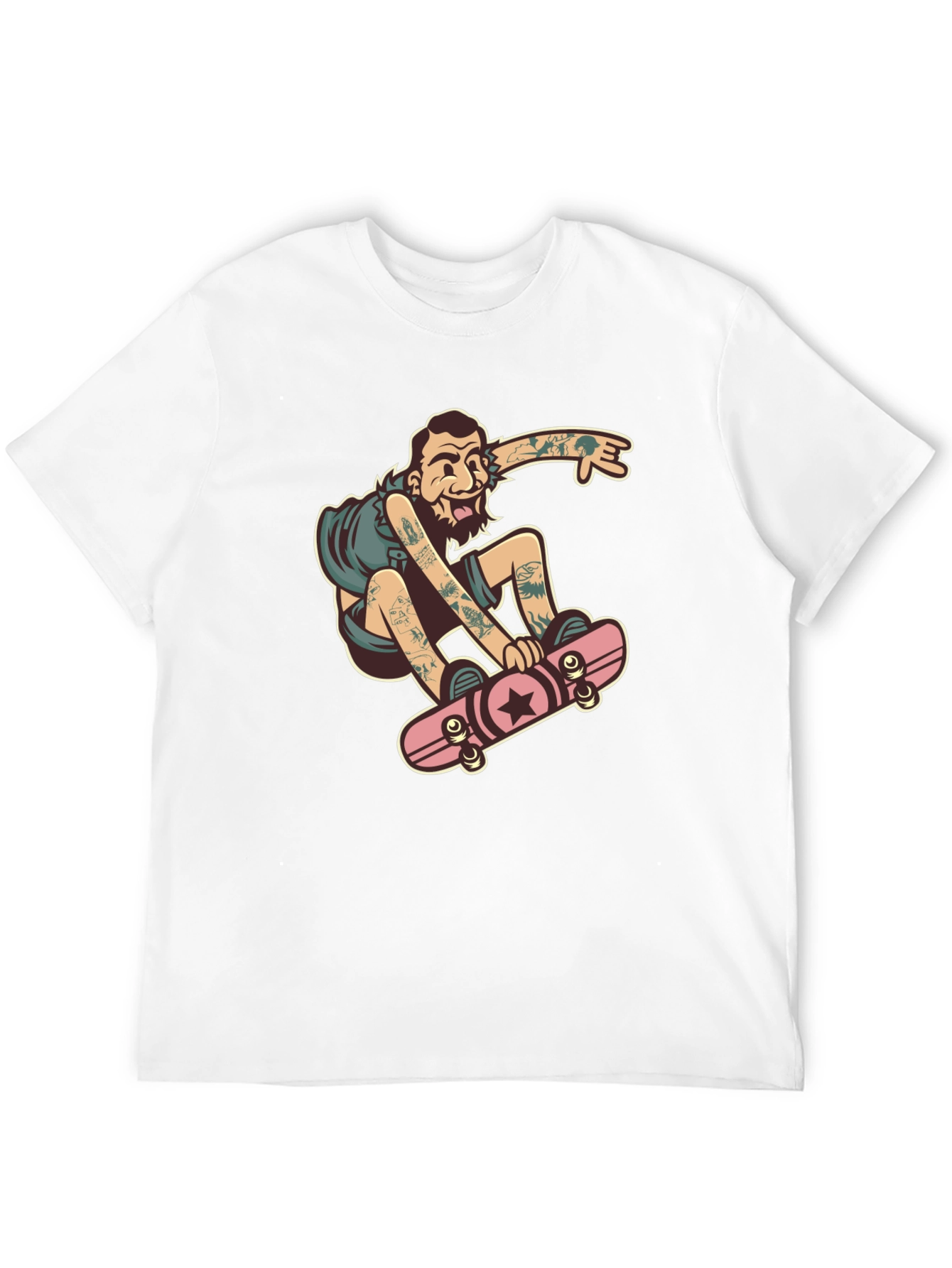 Skater Dude Graphic Black T-Shirt