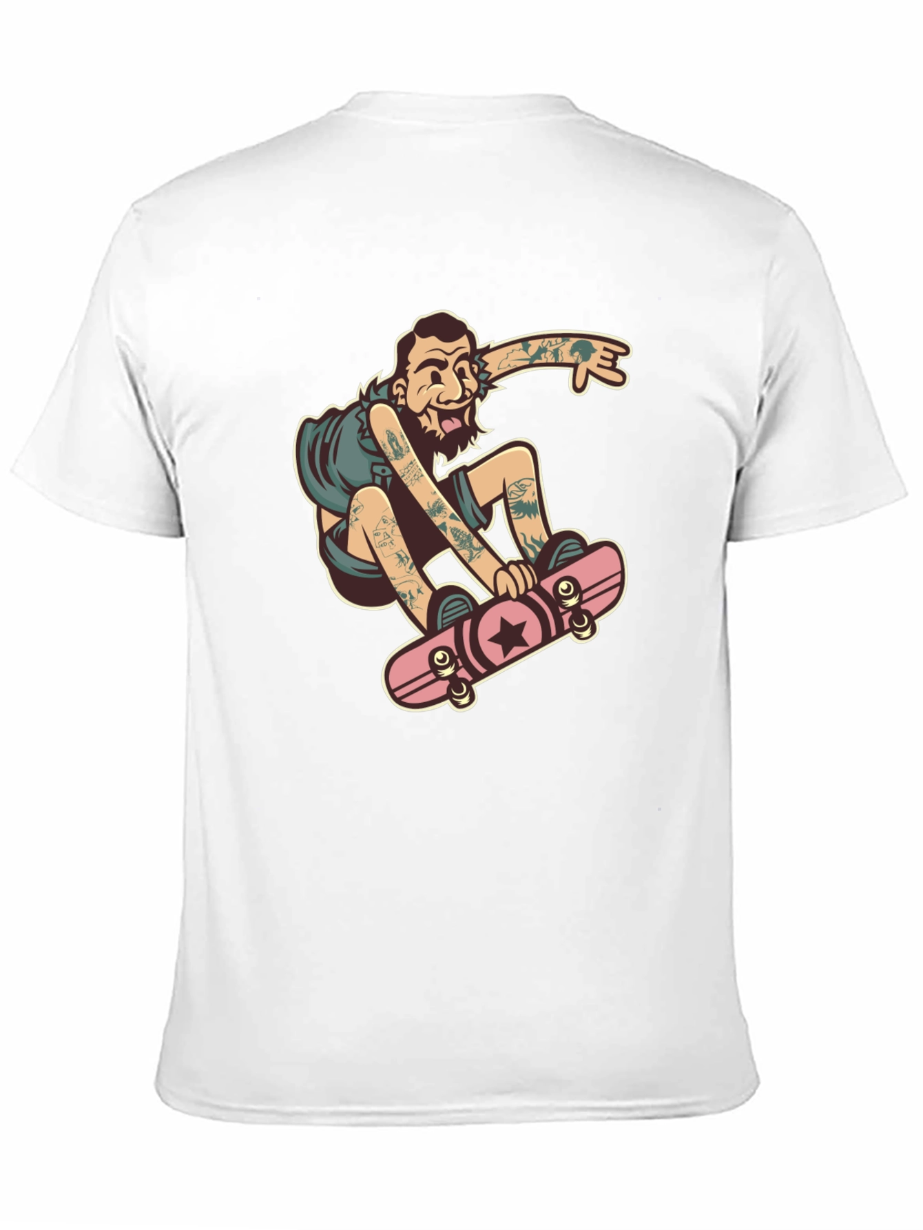 Skater Dude Graphic Black T-Shirt