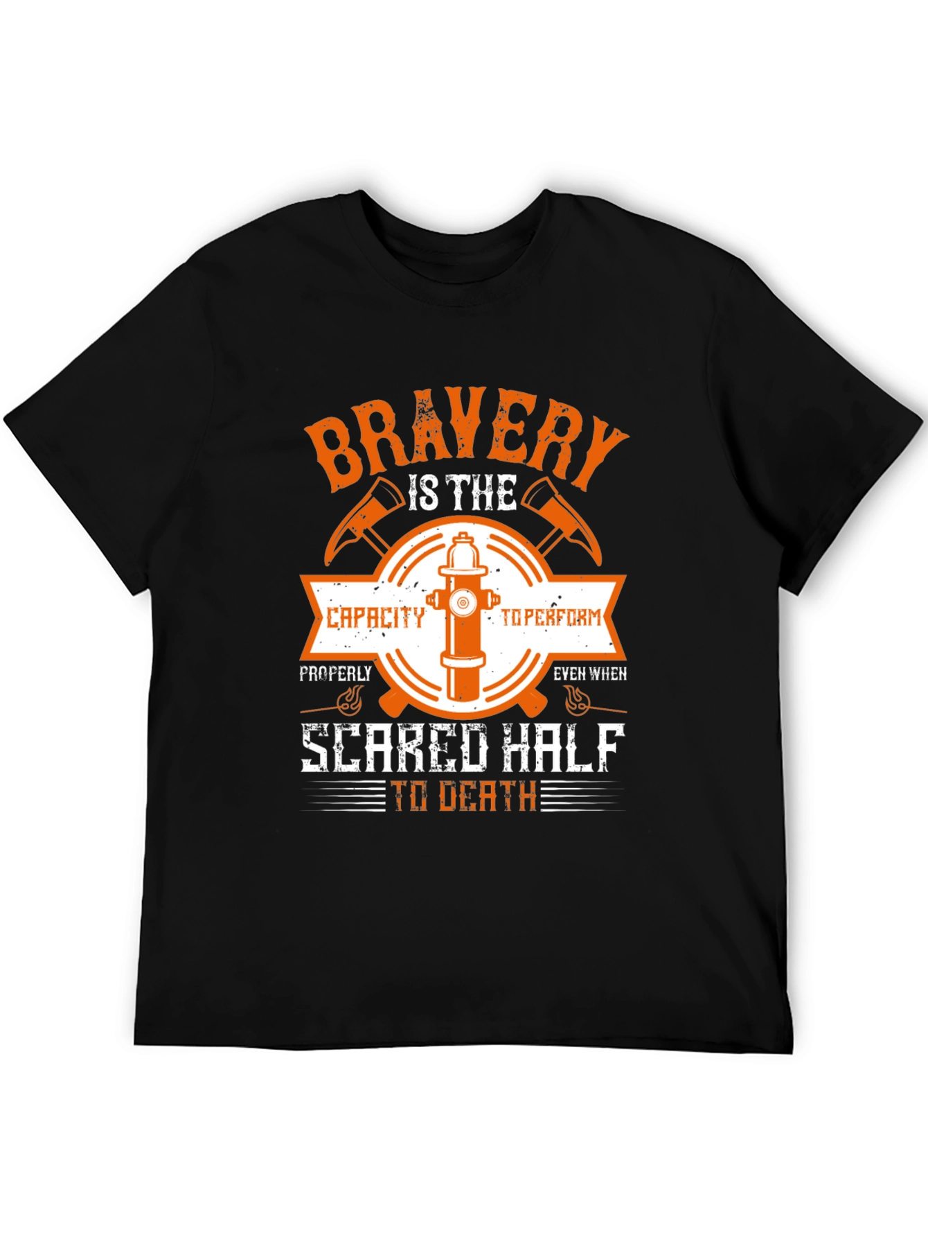 Firefighter Bravery Graphic T-Shirt