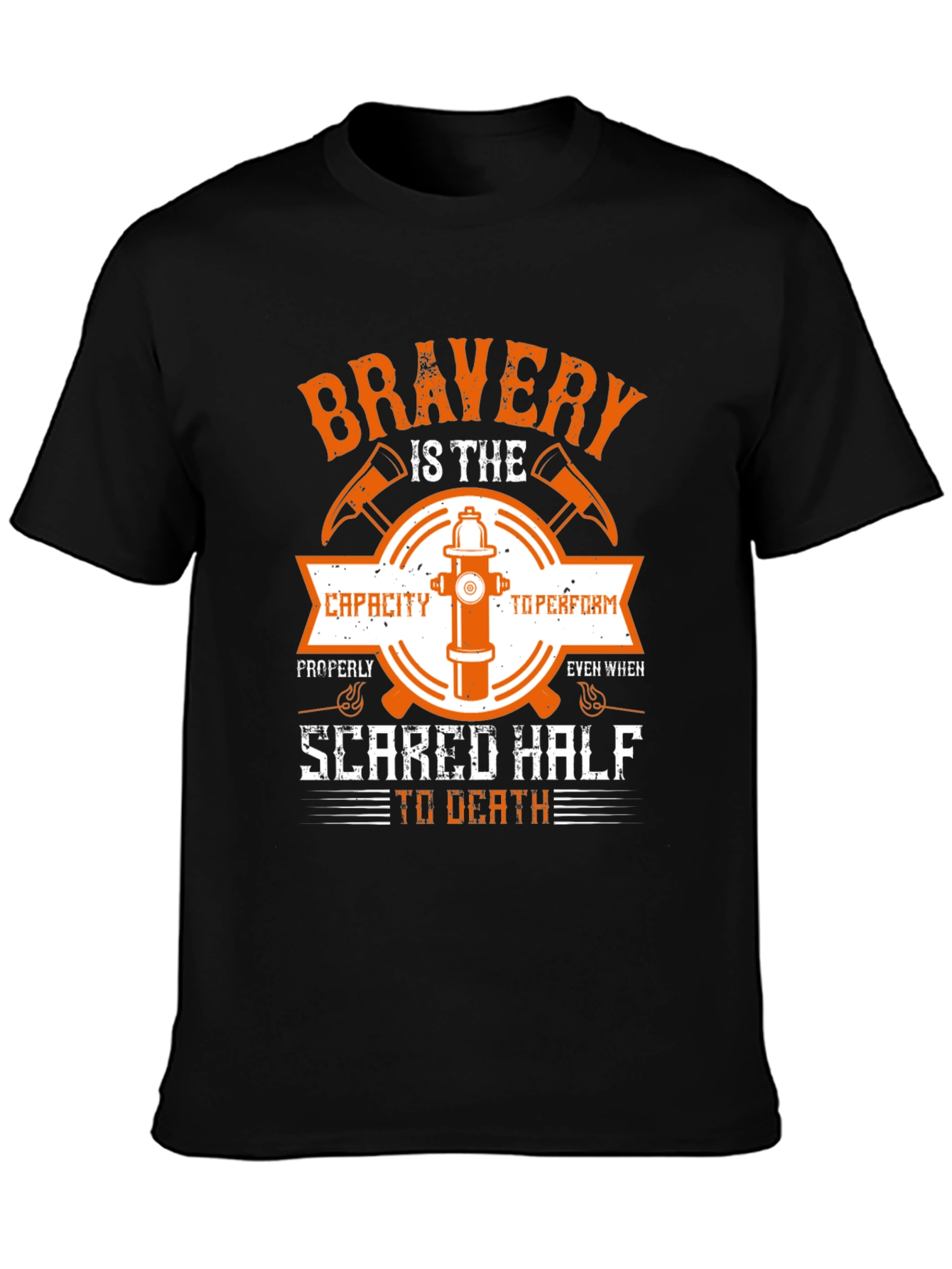 Firefighter Bravery Graphic T-Shirt