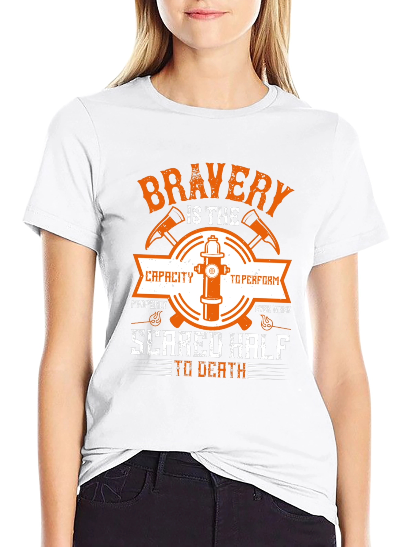 Firefighter Bravery Graphic T-Shirt