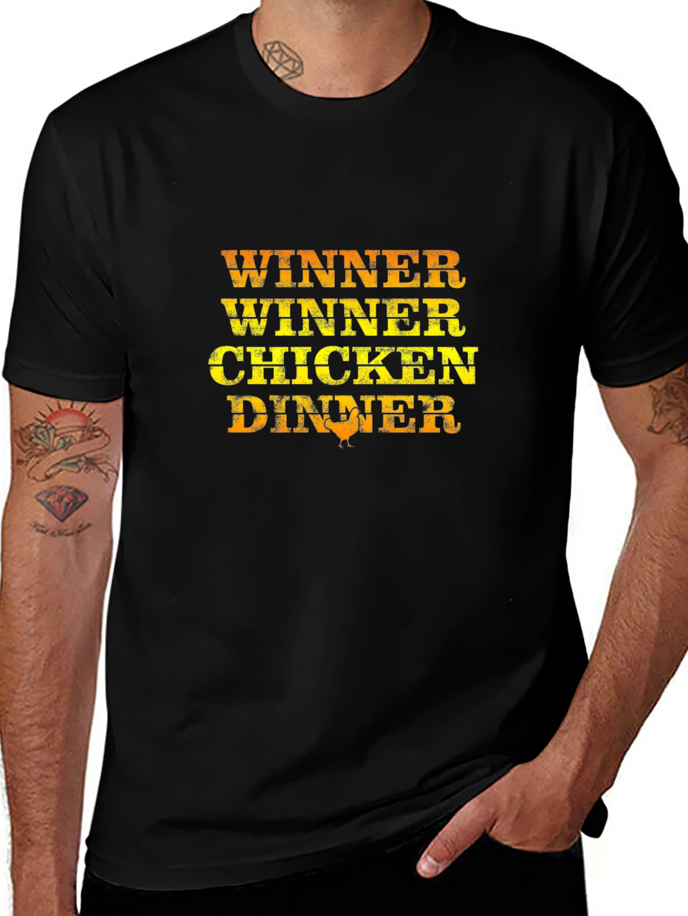 Winner Winner Chicken Dinner Black T-Shirt