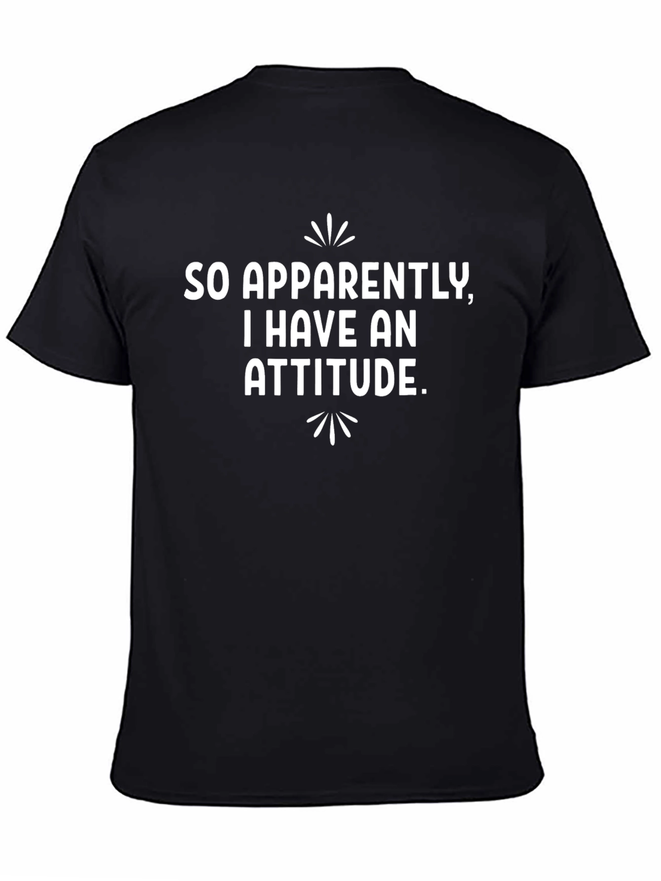 Sarcastic Attitude Graphic Tee - Black Cotton T-Shirt