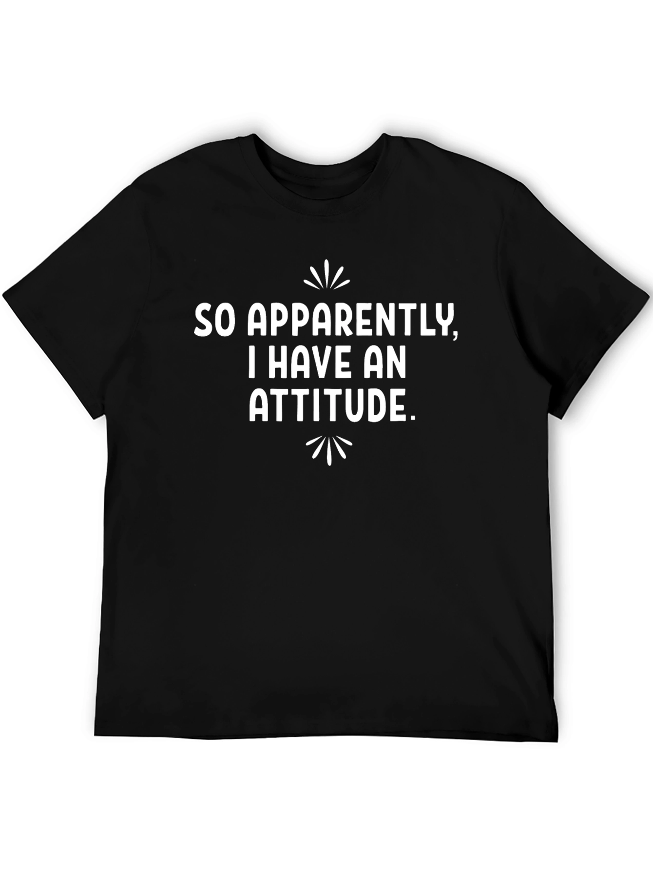 Sarcastic Attitude Graphic Tee - Black Cotton T-Shirt