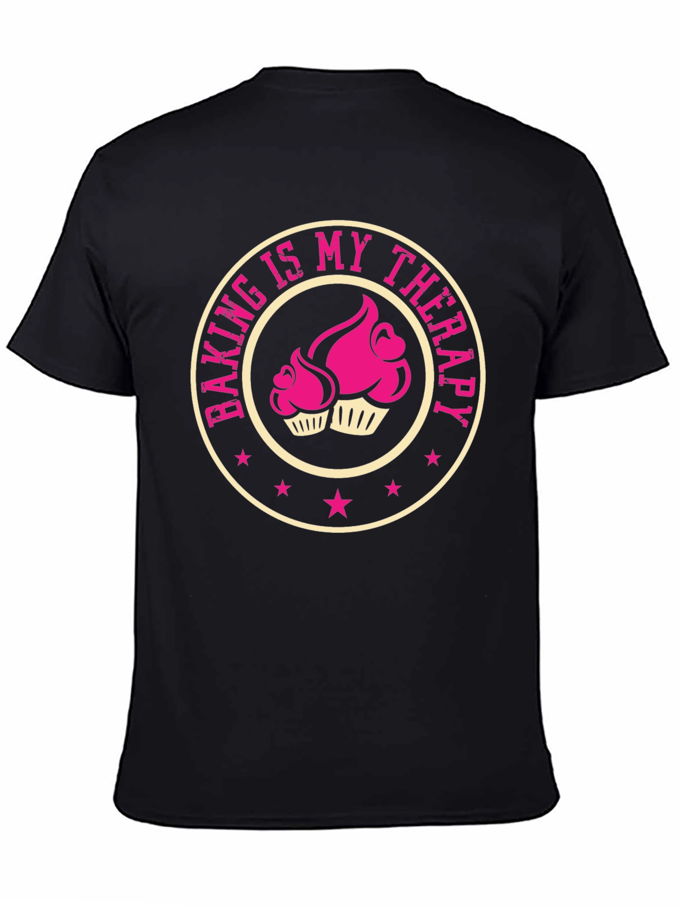 Baking is My Therapy T-Shirt - Cupcake Design