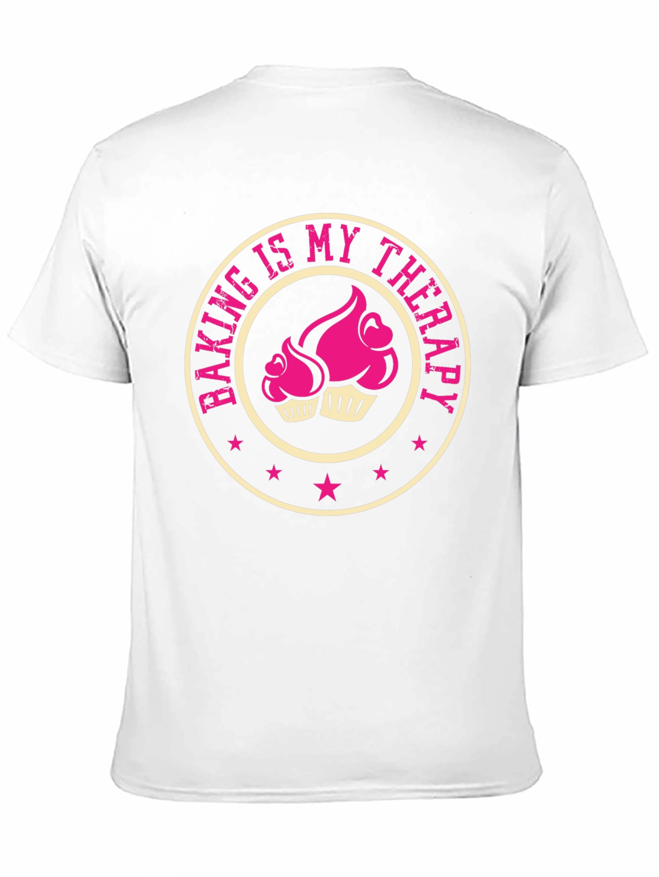 Baking is My Therapy T-Shirt - Cupcake Design