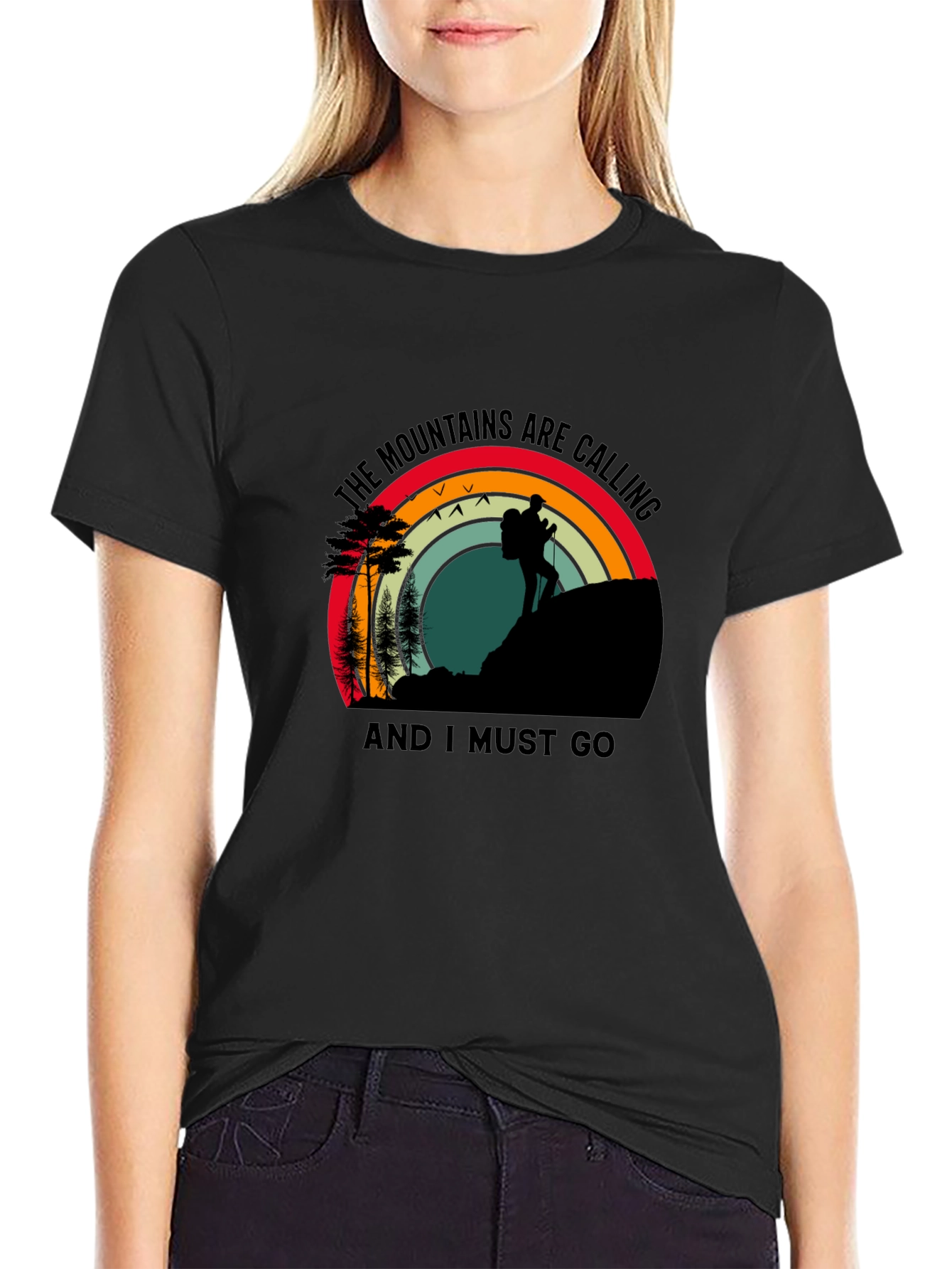 Mountains Calling T-Shirt - Hiker Adventure