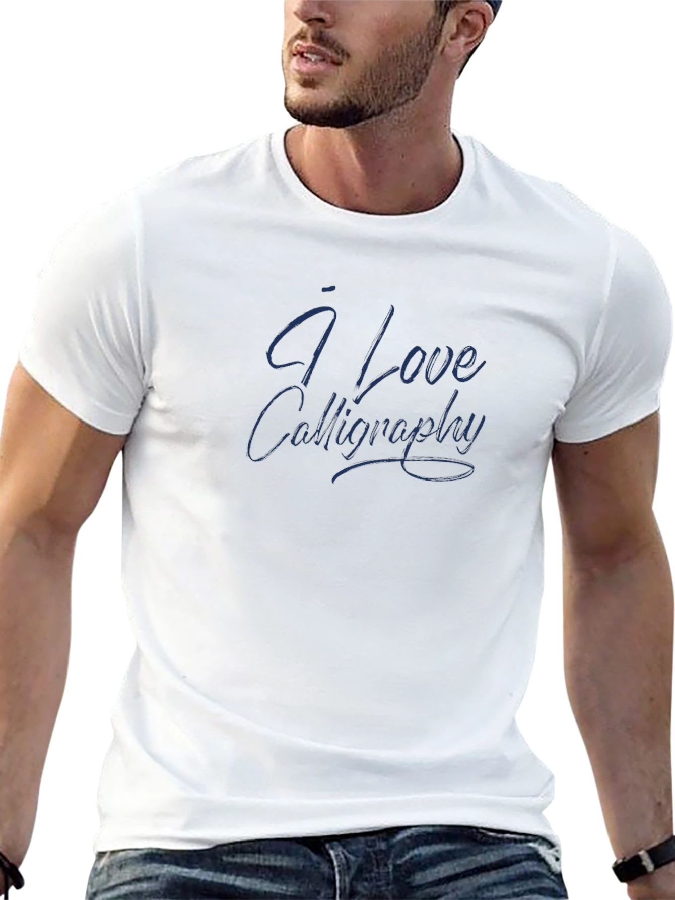 I Love Calligraphy - Stylish Black T-Shirt