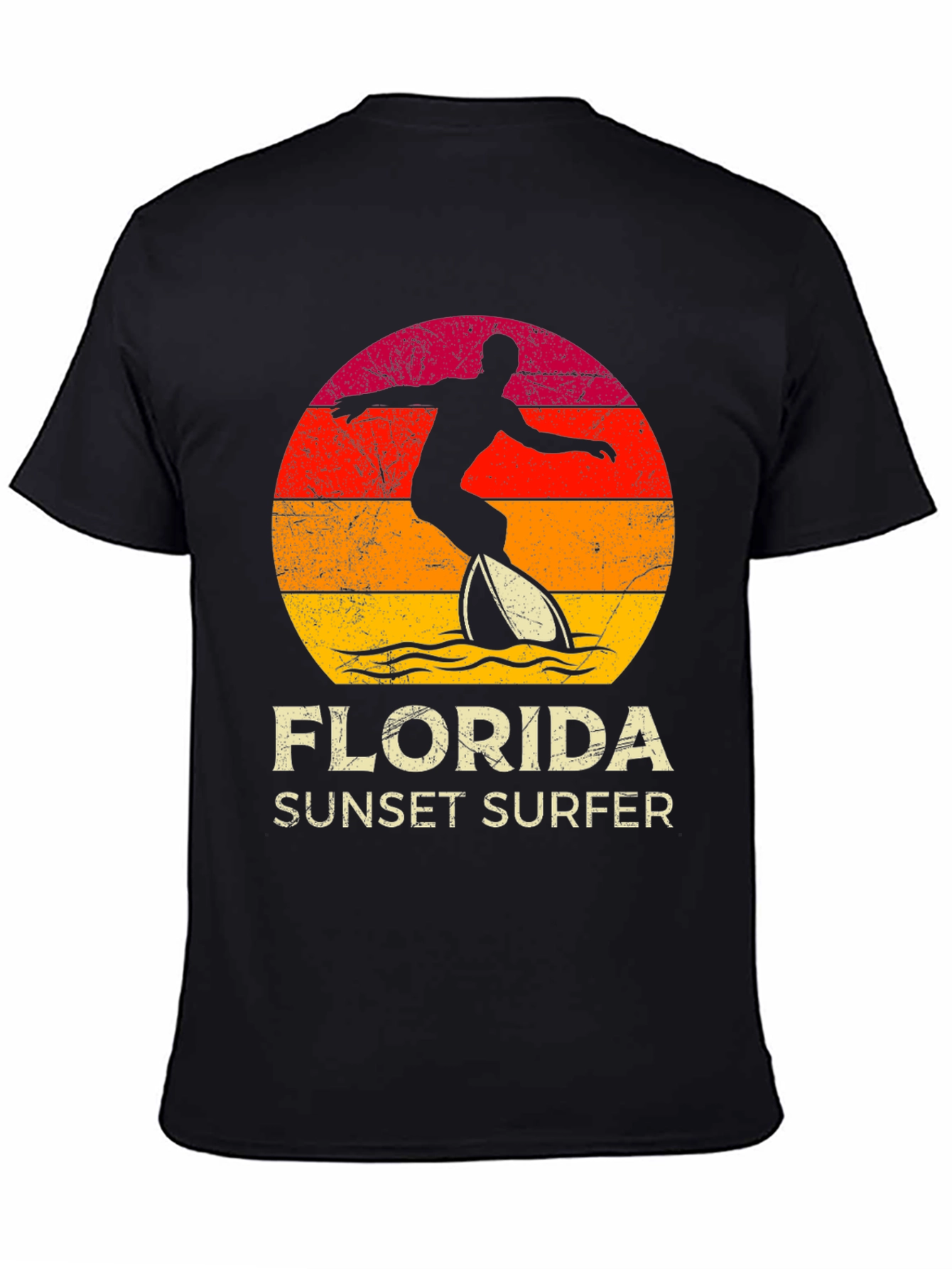 Florida Sunset Surfer Graphic Tee