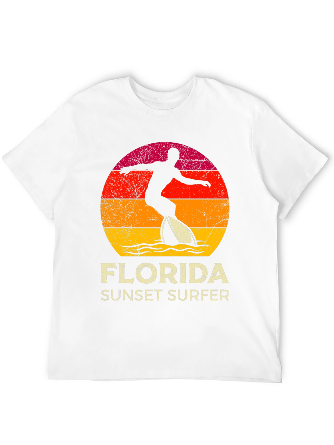 Florida Sunset Surfer Graphic Tee