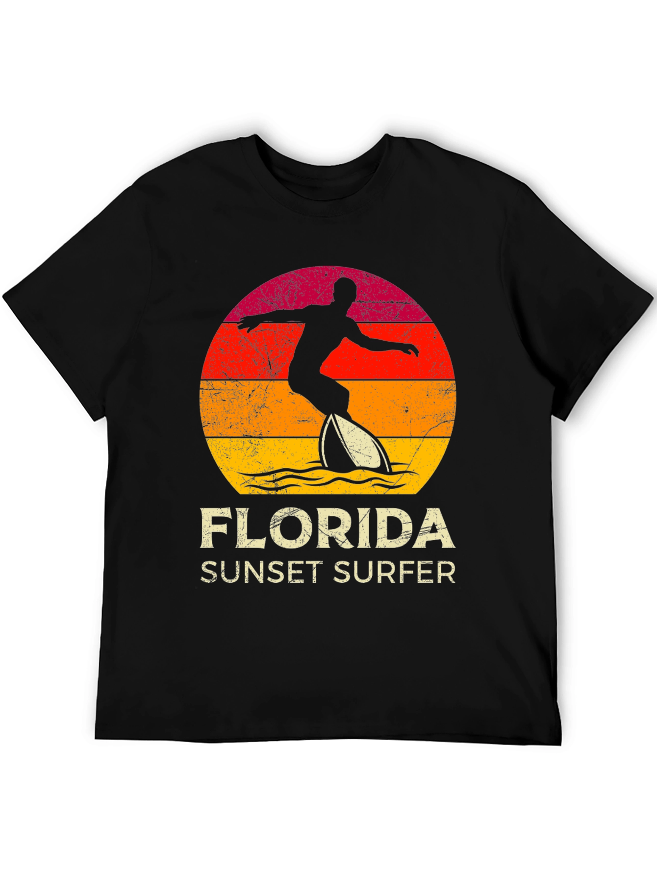 Florida Sunset Surfer Graphic Tee