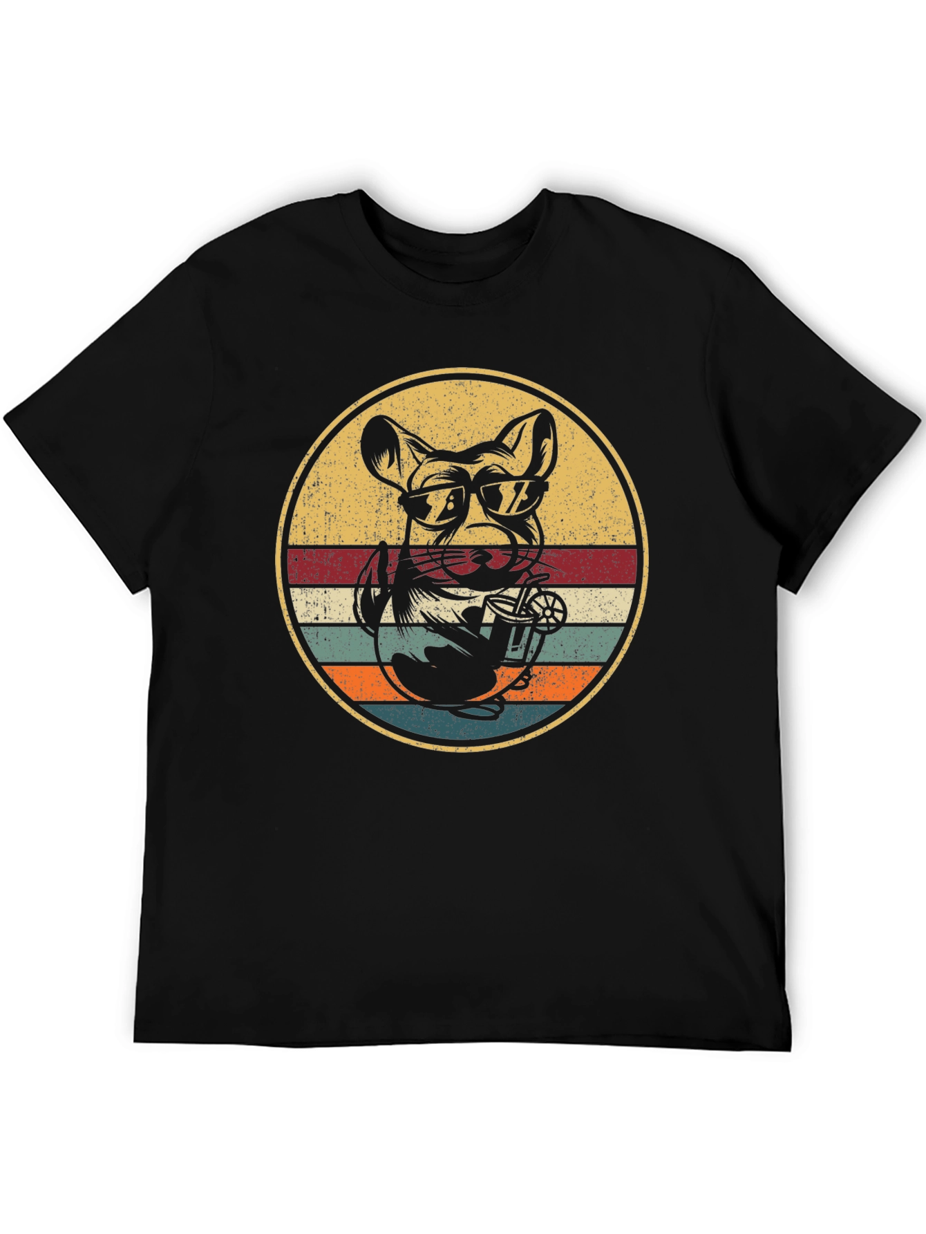 Cool Dog Drinking Tee - Retro Style