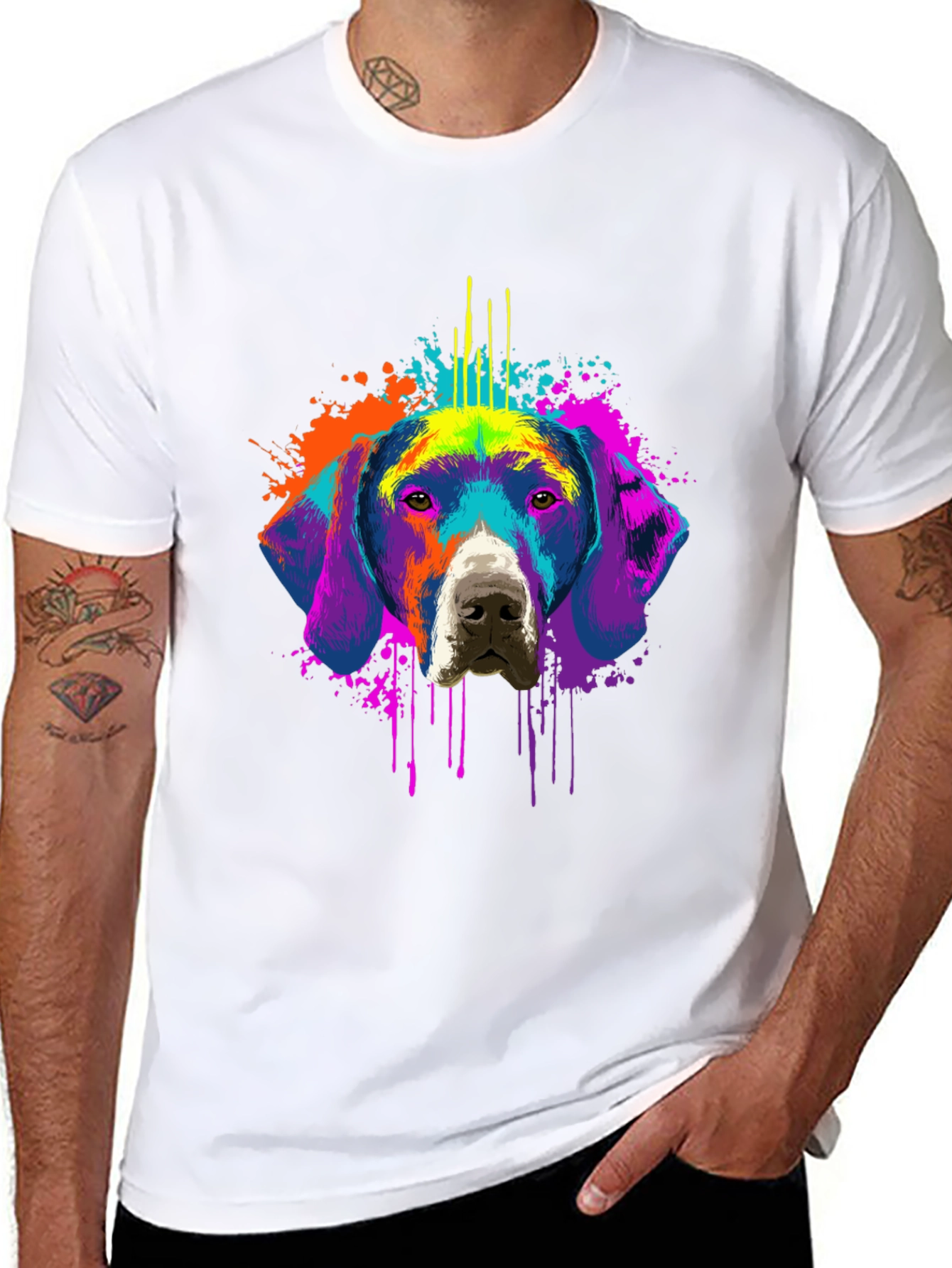 Vibrant Dog Graphic Tee
