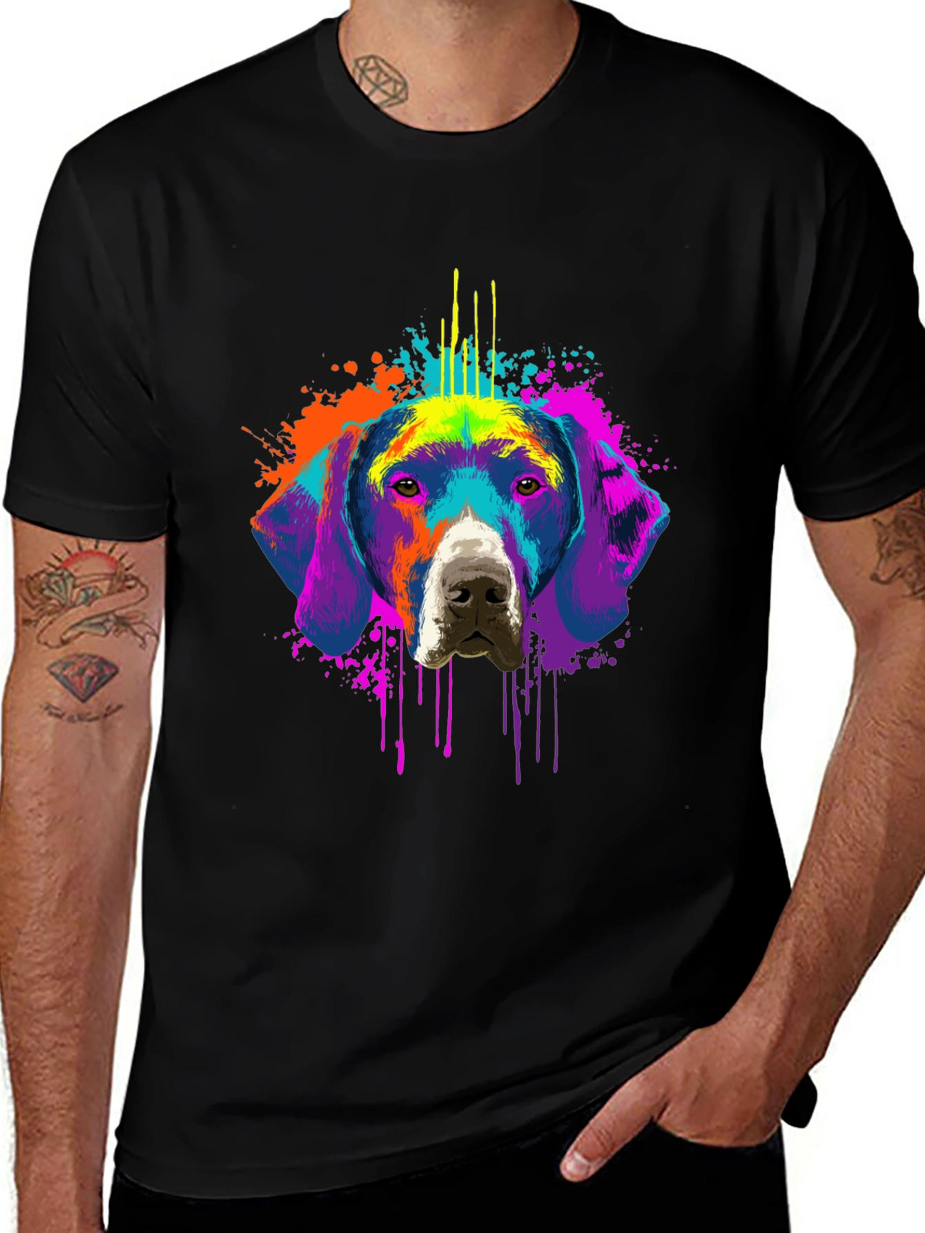 Vibrant Dog Graphic Tee