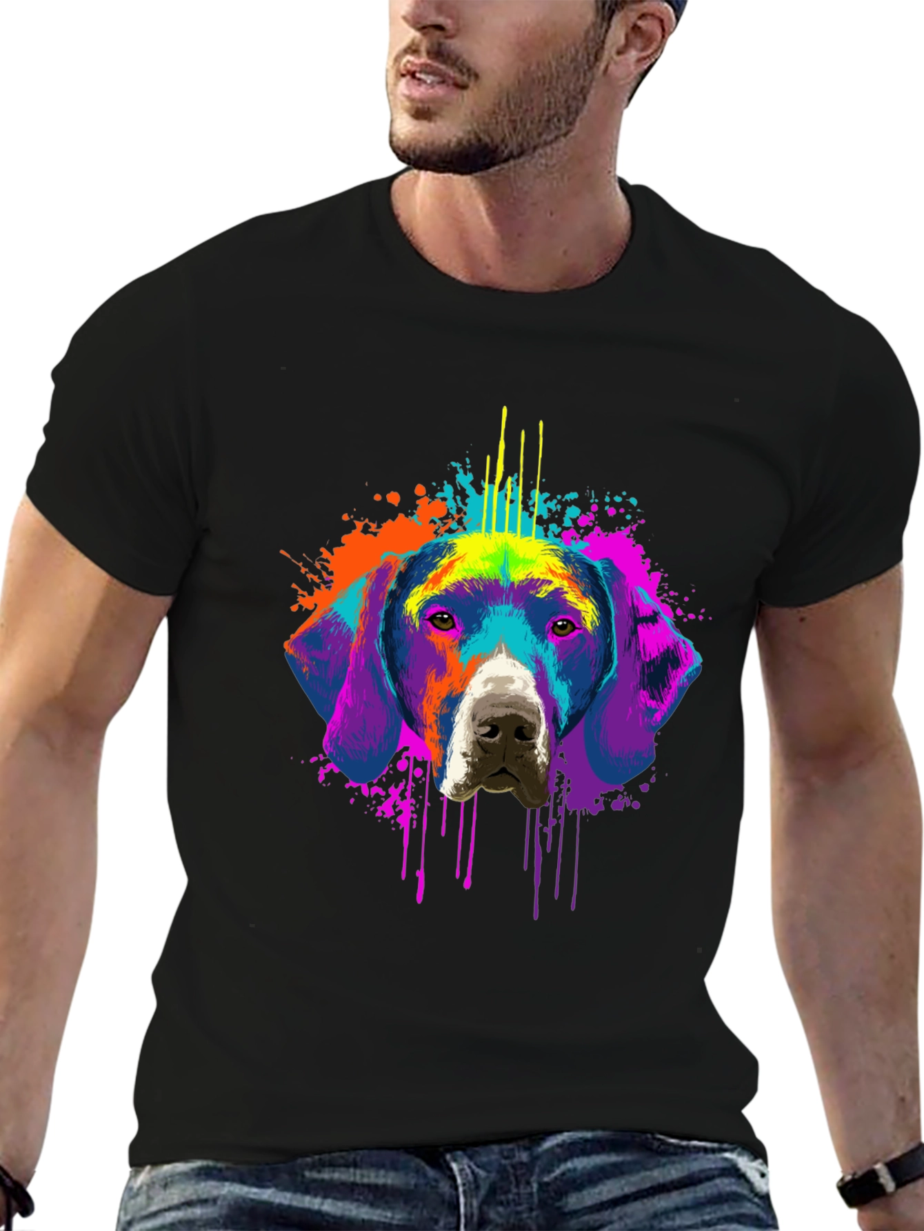 Vibrant Dog Graphic Tee