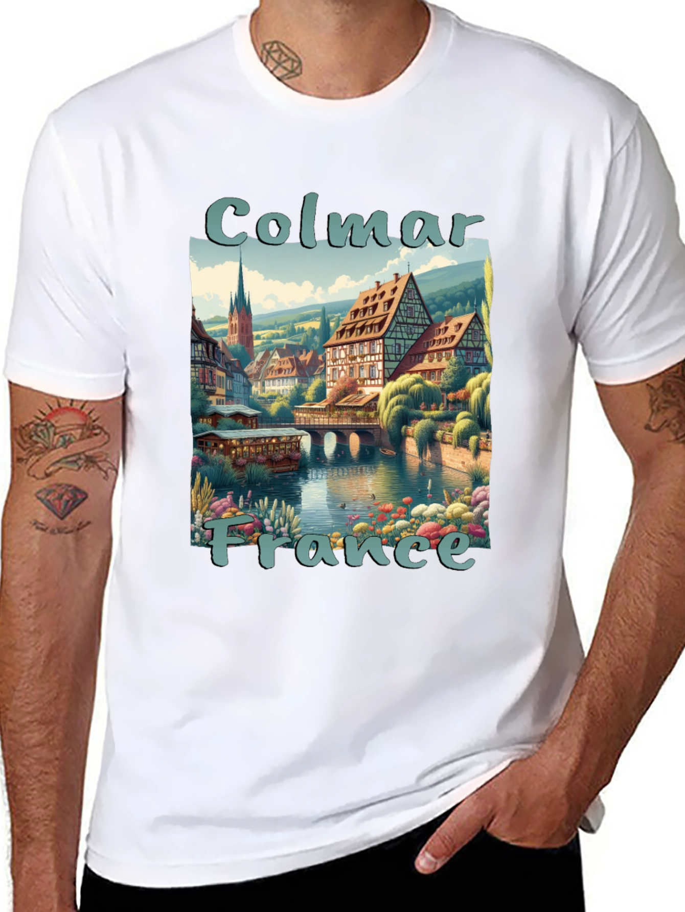 Colmar France Graphic T-Shirt - Stylish Travel Tee