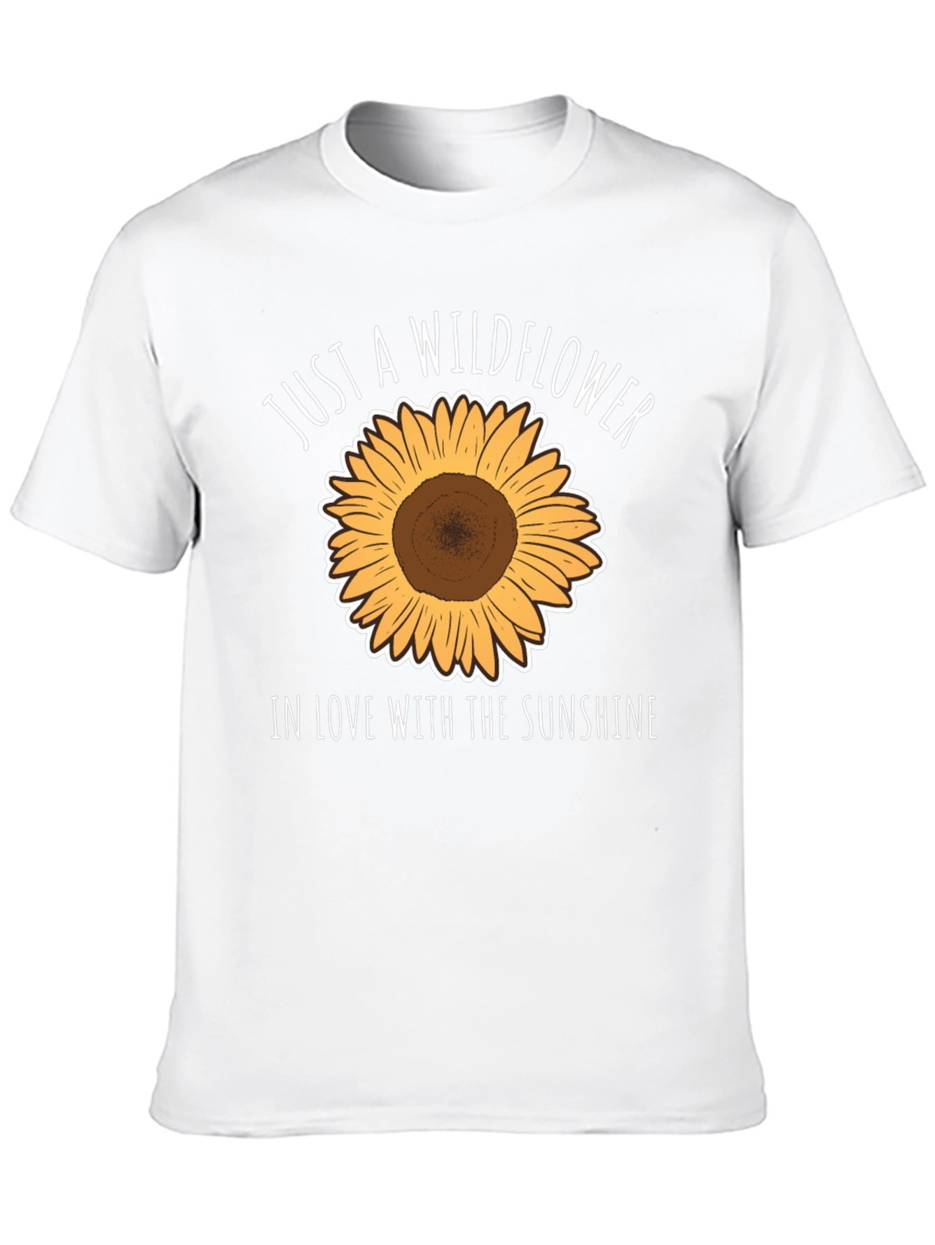 Wildflower & Sunshine Graphic Tee - Black Casual T-Shirt