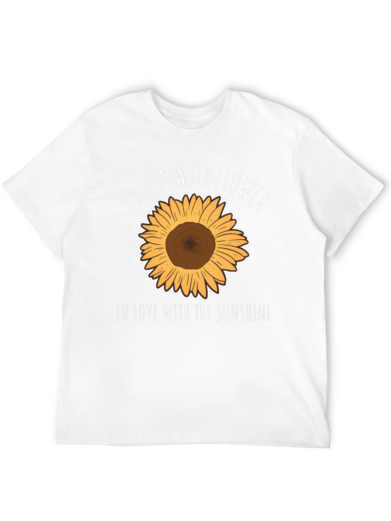 Wildflower & Sunshine Graphic Tee - Black Casual T-Shirt