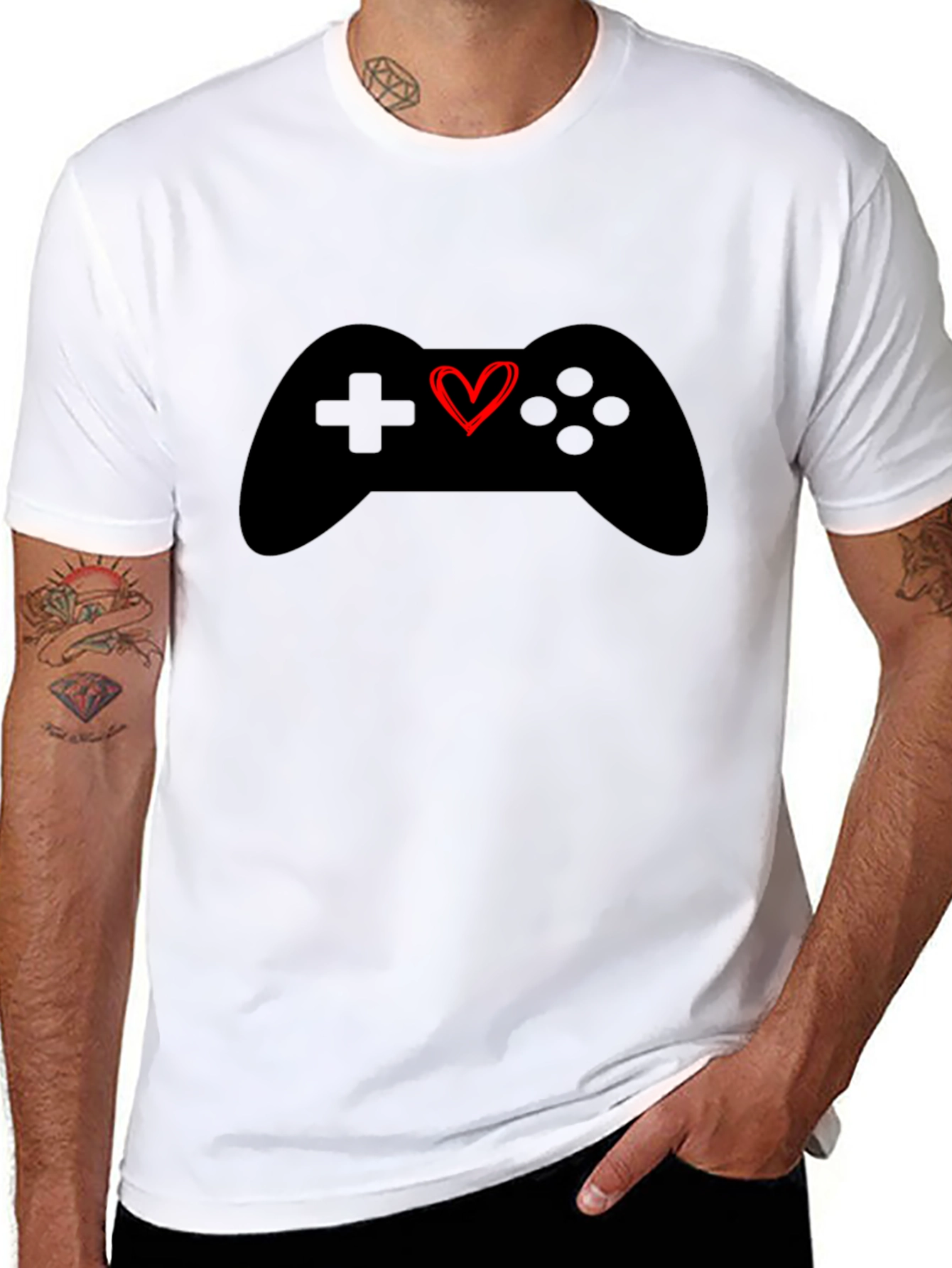 Gamer Love T-Shirt - Controller with Heart