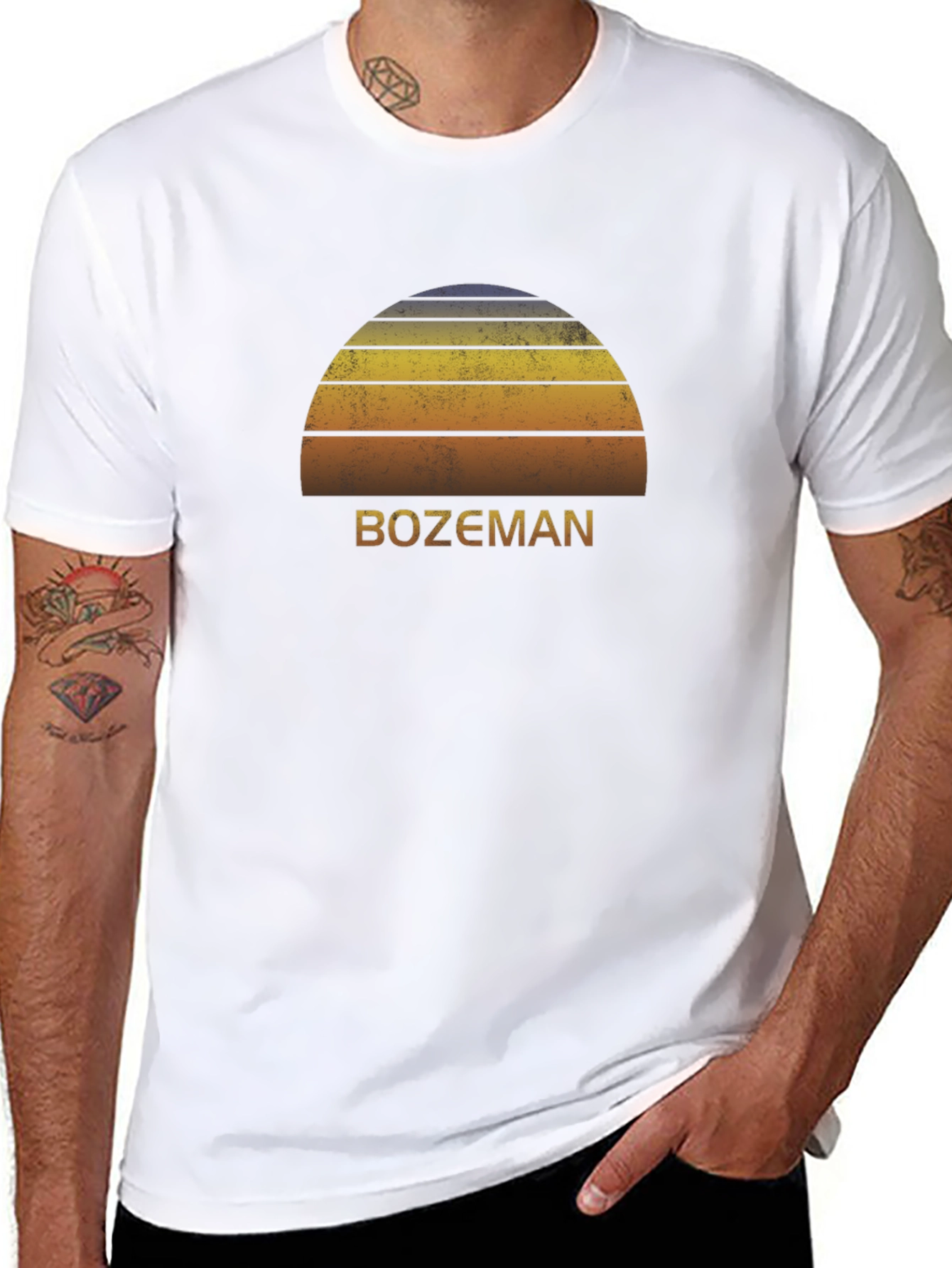 Bozeman Sunset Graphic Tee - Retro Style