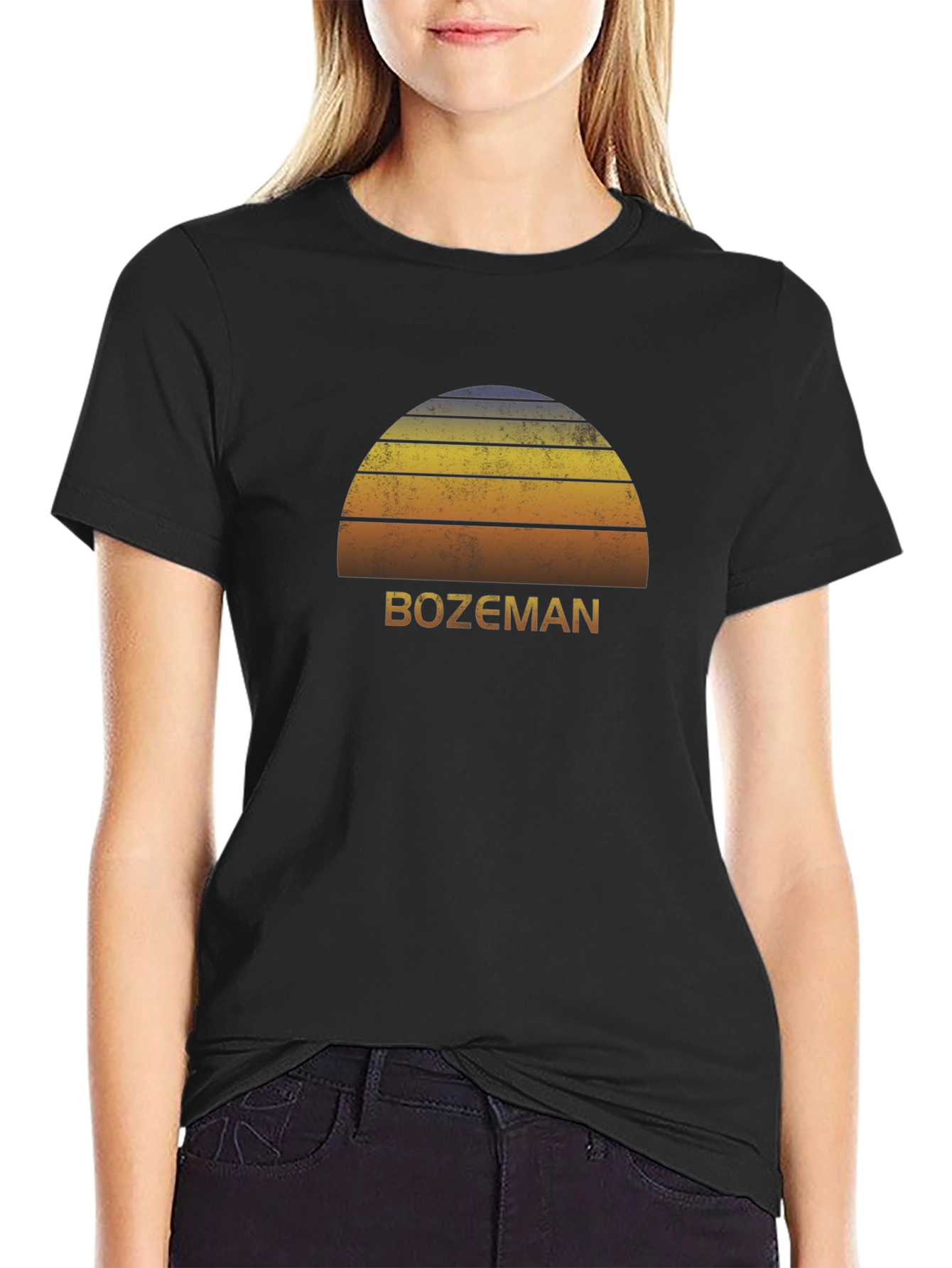 Bozeman Sunset Graphic Tee - Retro Style