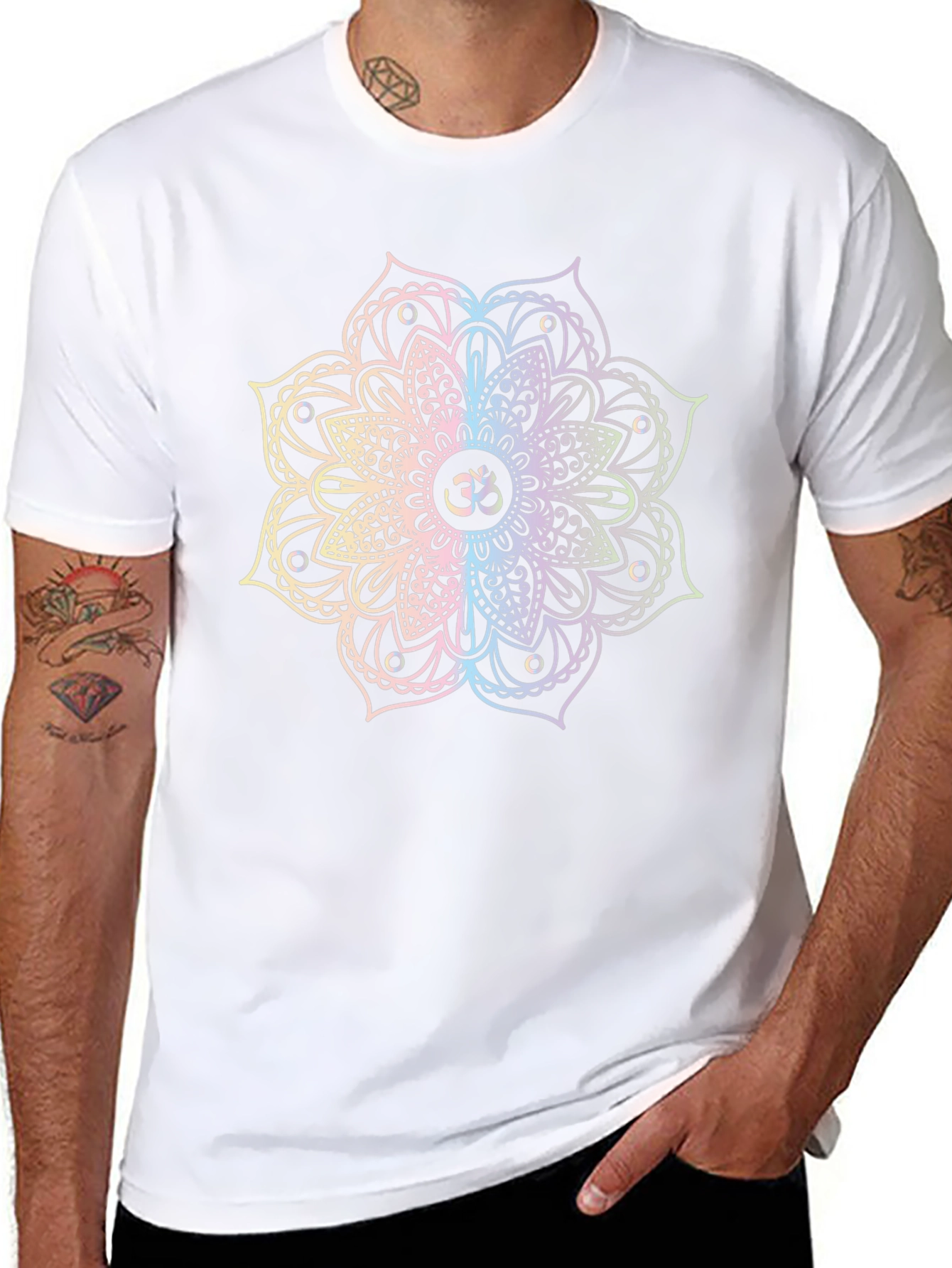 Om Mandala T-Shirt - Spiritual Geometric Design