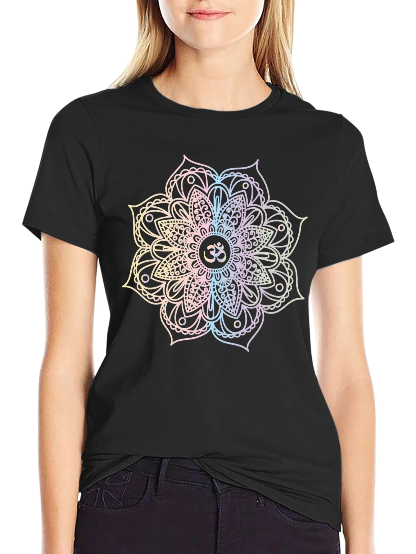 Om Mandala T-Shirt - Spiritual Geometric Design