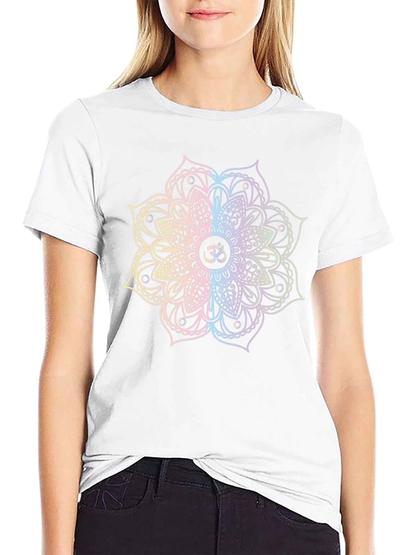 Om Mandala T-Shirt - Spiritual Geometric Design