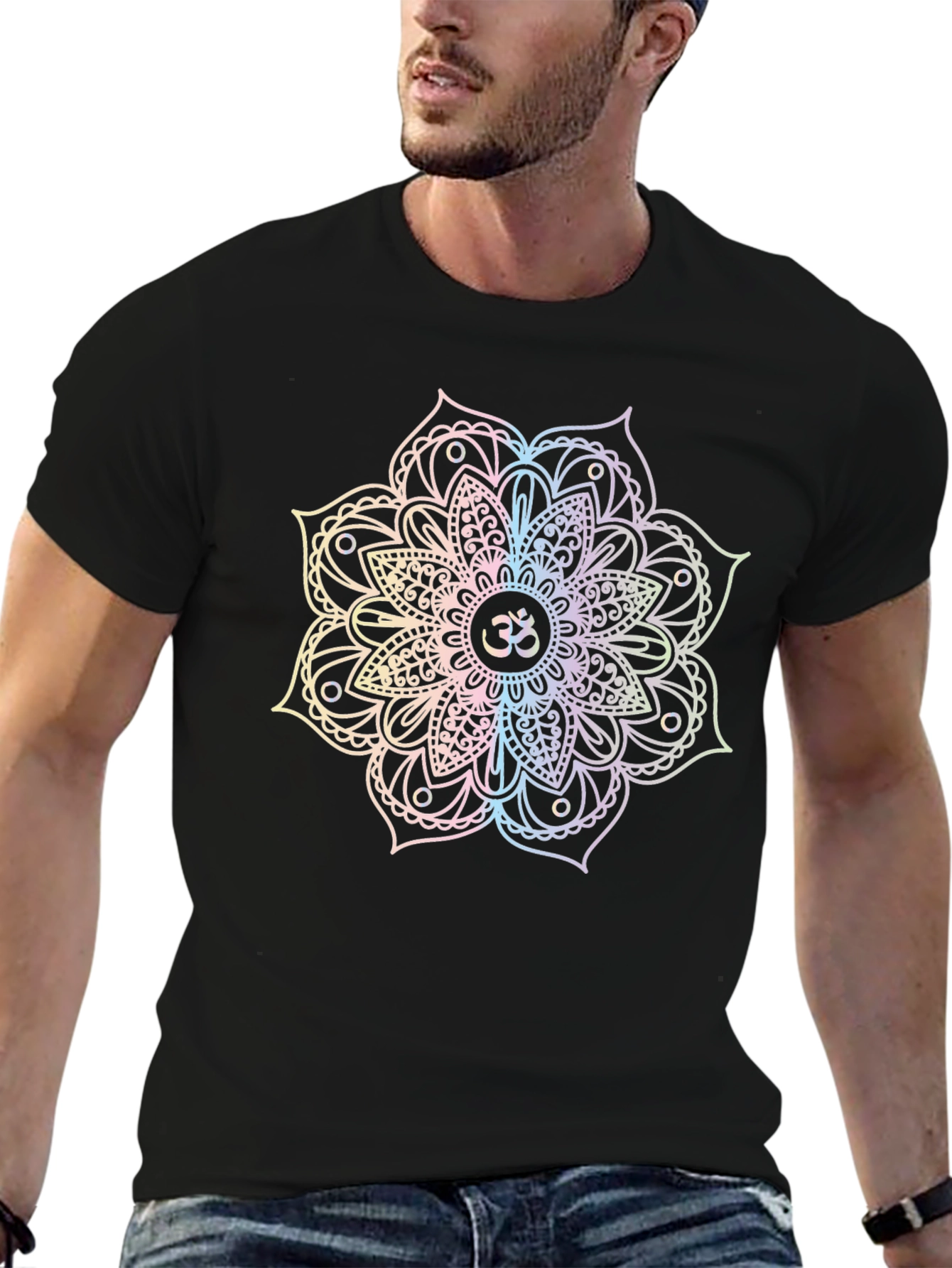 Om Mandala T-Shirt - Spiritual Geometric Design