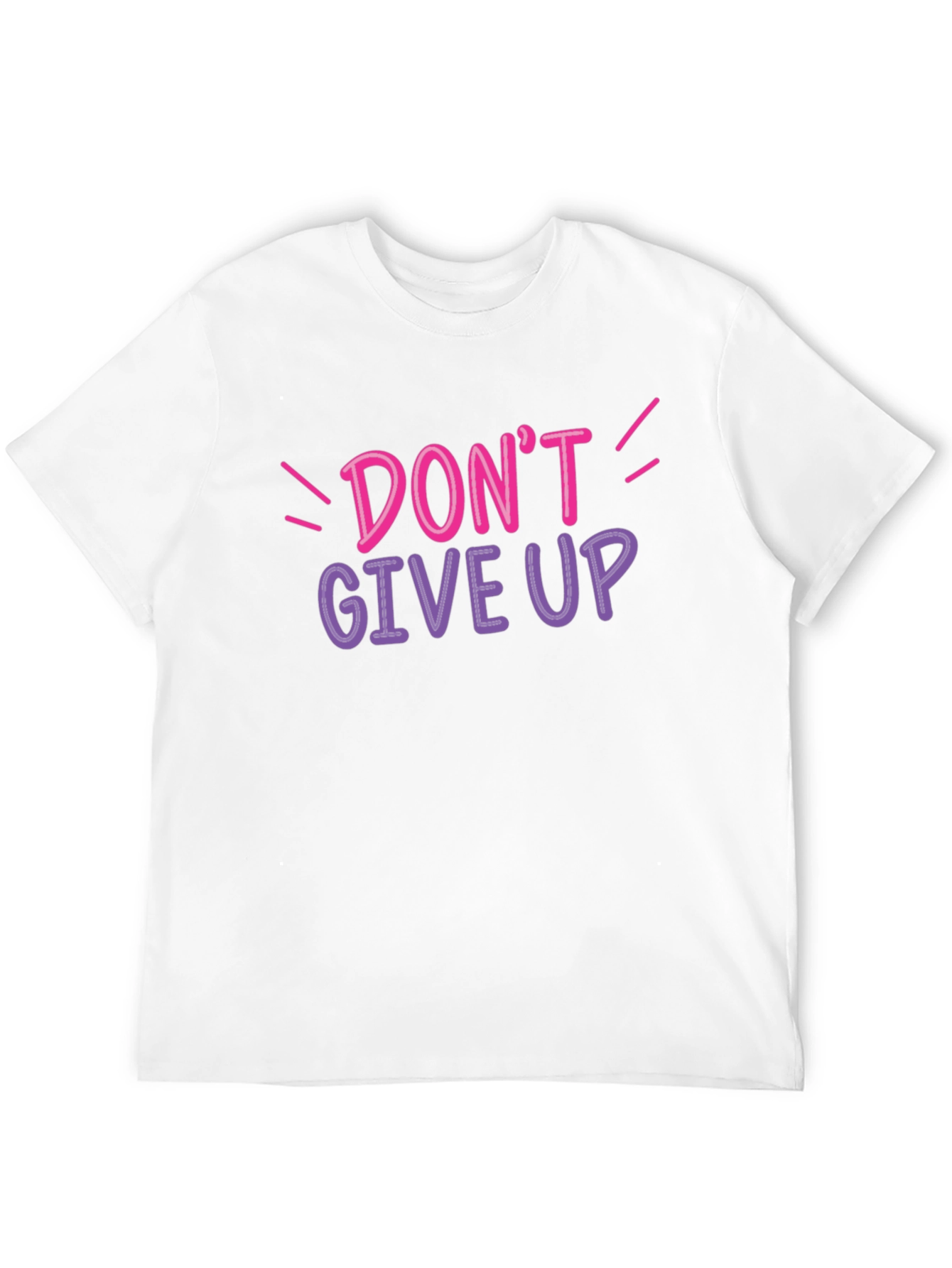 Dont Give Up Graphic Tee - Black Cotton T-Shirt