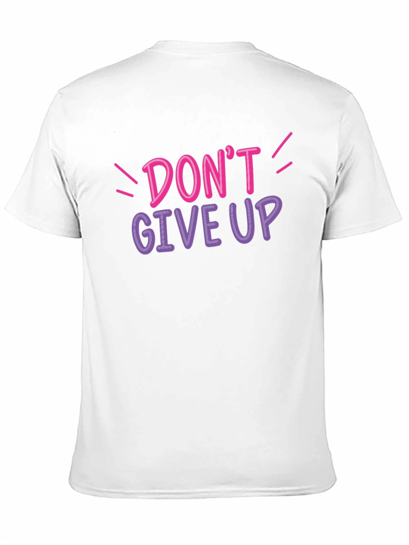 Dont Give Up Graphic Tee - Black Cotton T-Shirt