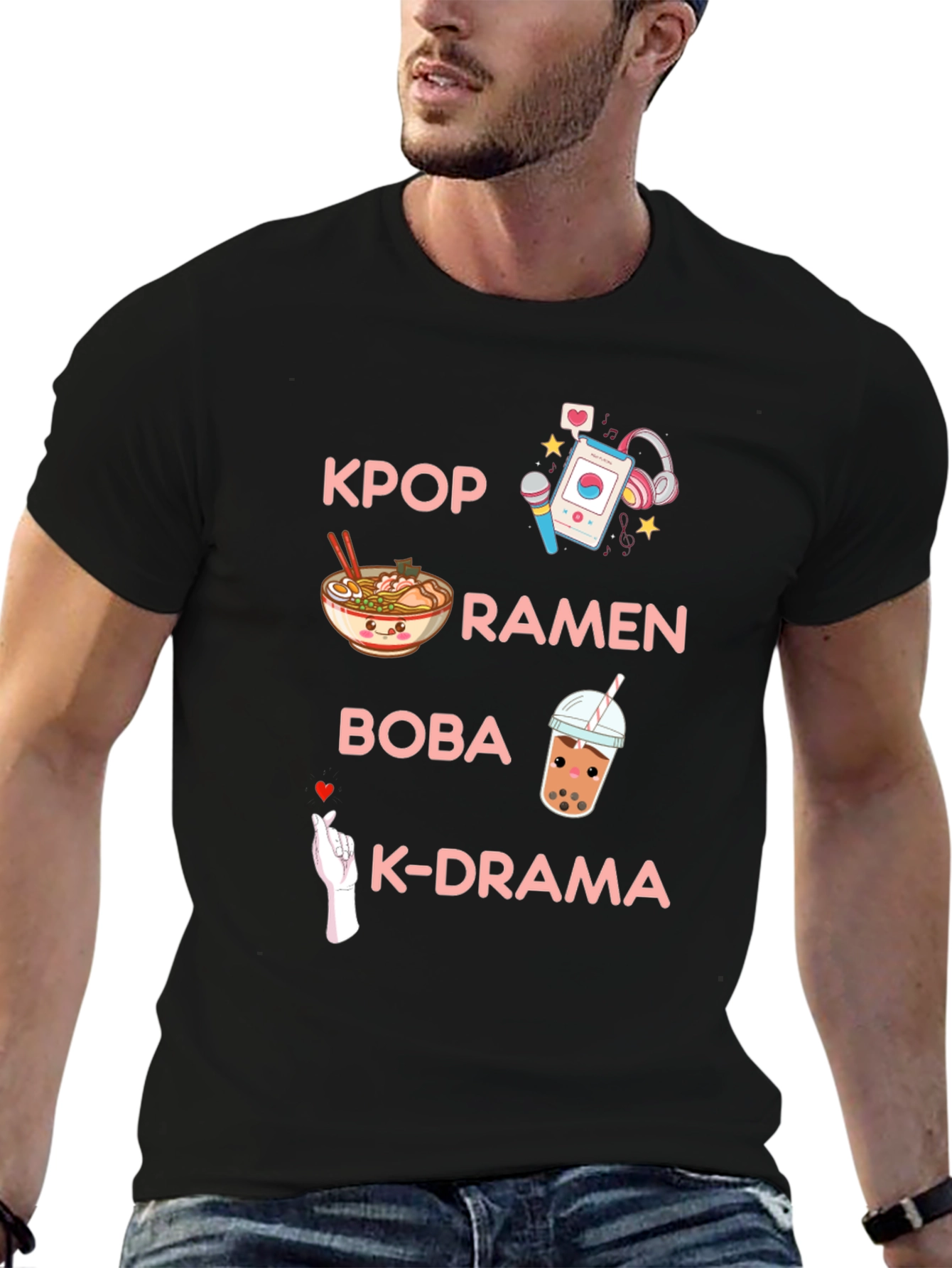 K-Pop Ramen Bubble Tea Graphic Tee